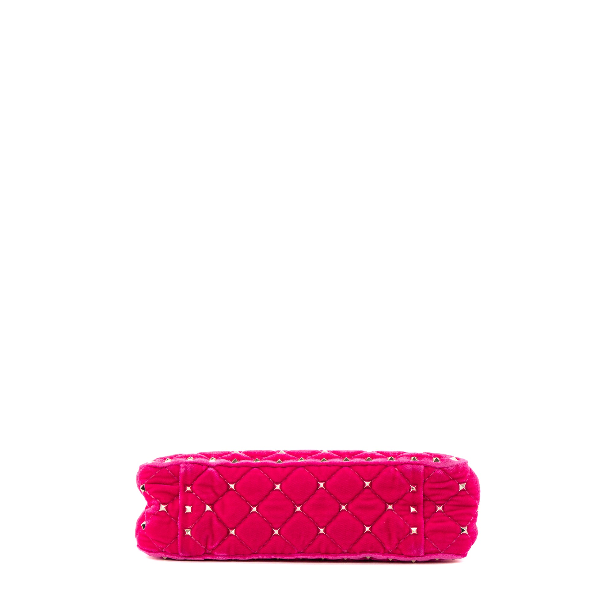 VALENTINO - Sac à bandoulière Rockstud Spike Valentino en velours rose