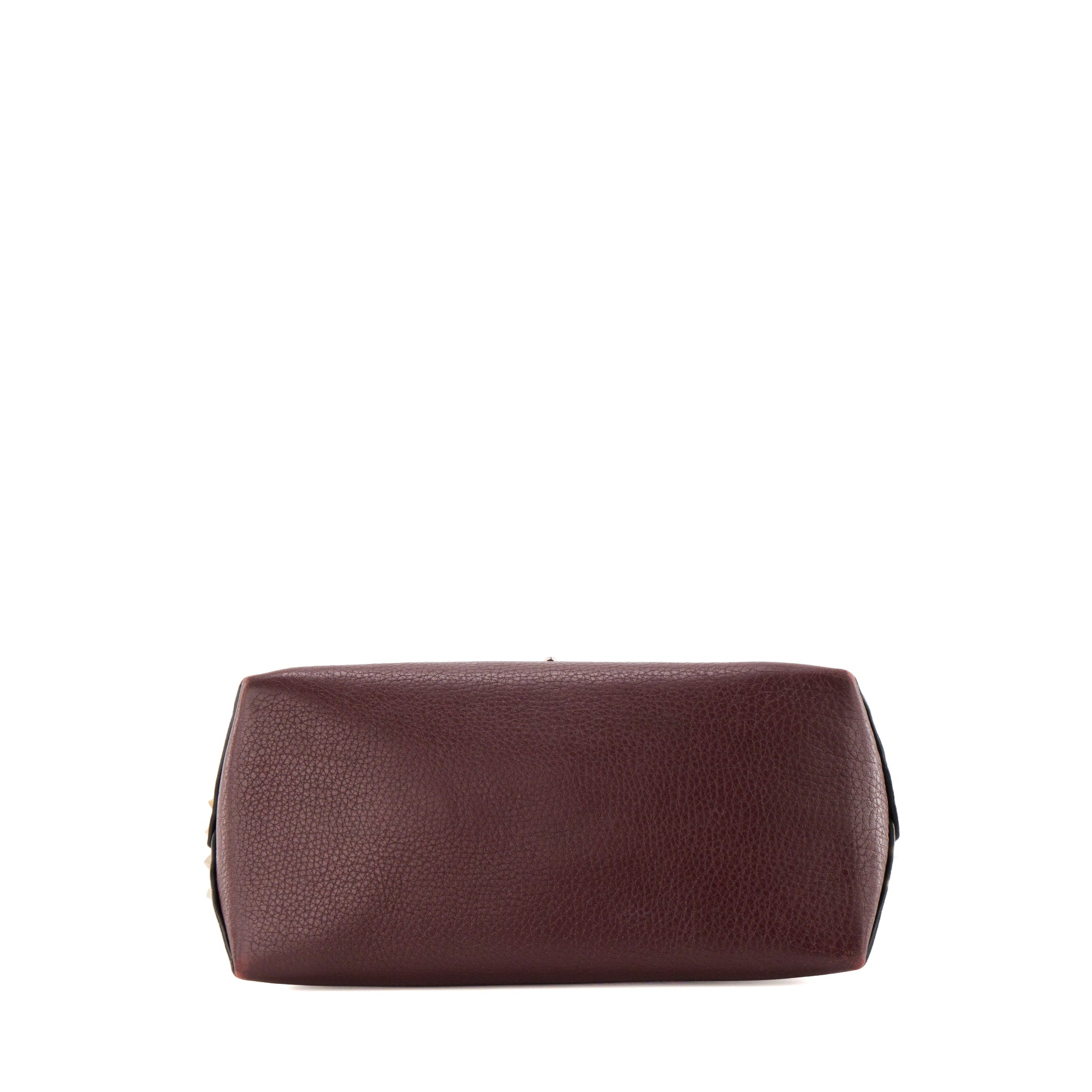 VALENTINO - Sac à bandoulière Rockstud Valentino en cuir grainé violet et studs champagnes