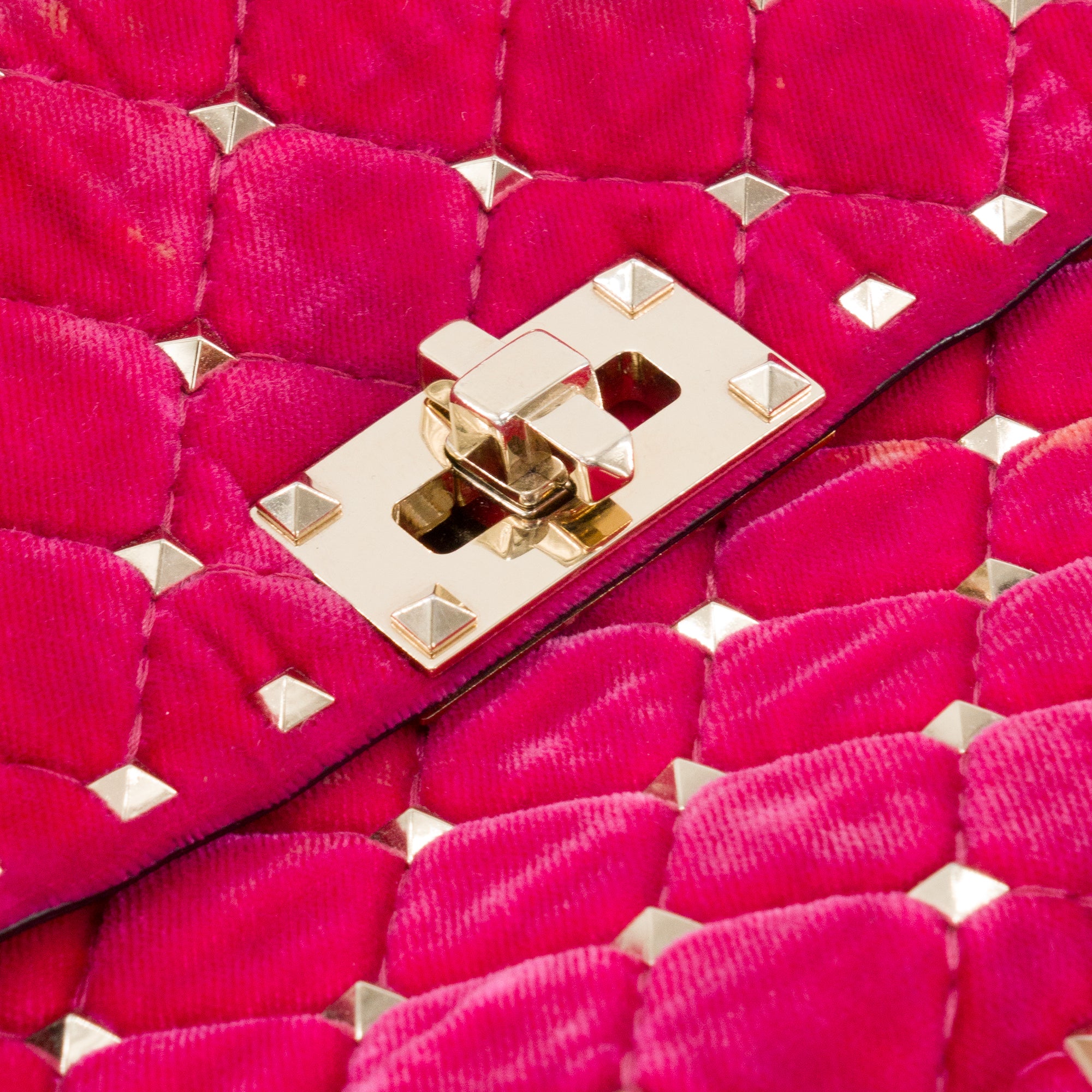 VALENTINO - Sac à bandoulière Rockstud Valentino en velours rose