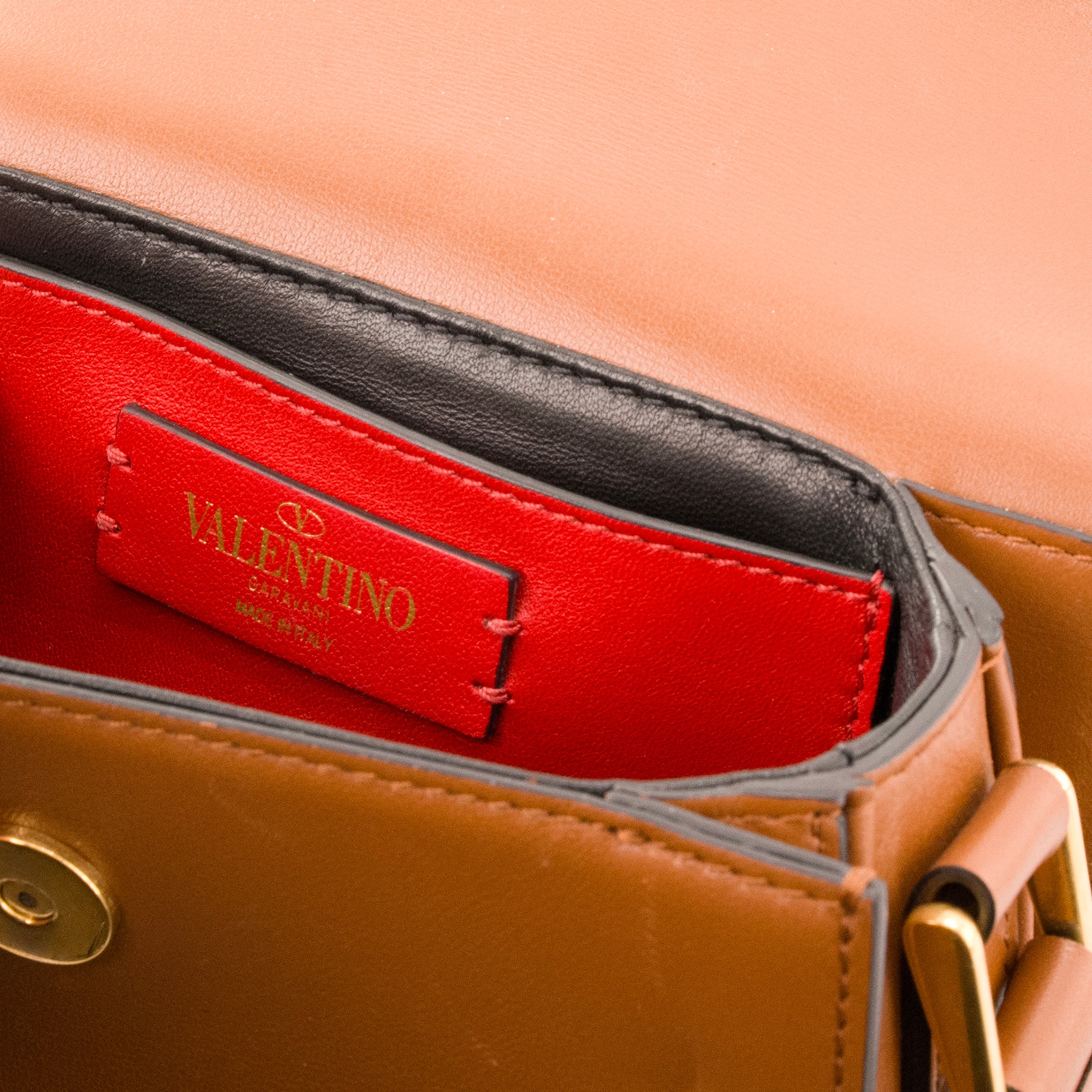 VALENTINO - Sac à bandoulière Supervee Valentino en cuir marron