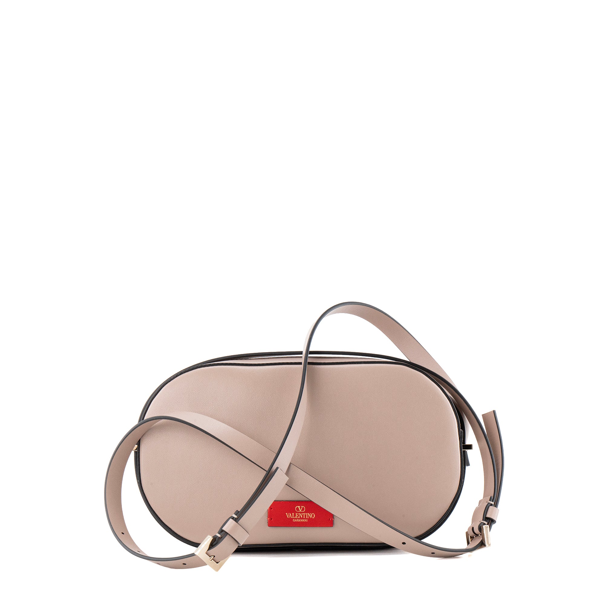 VALENTINO - Sac à bandoulière VLogo Walk Valentino en cuir lisse rose