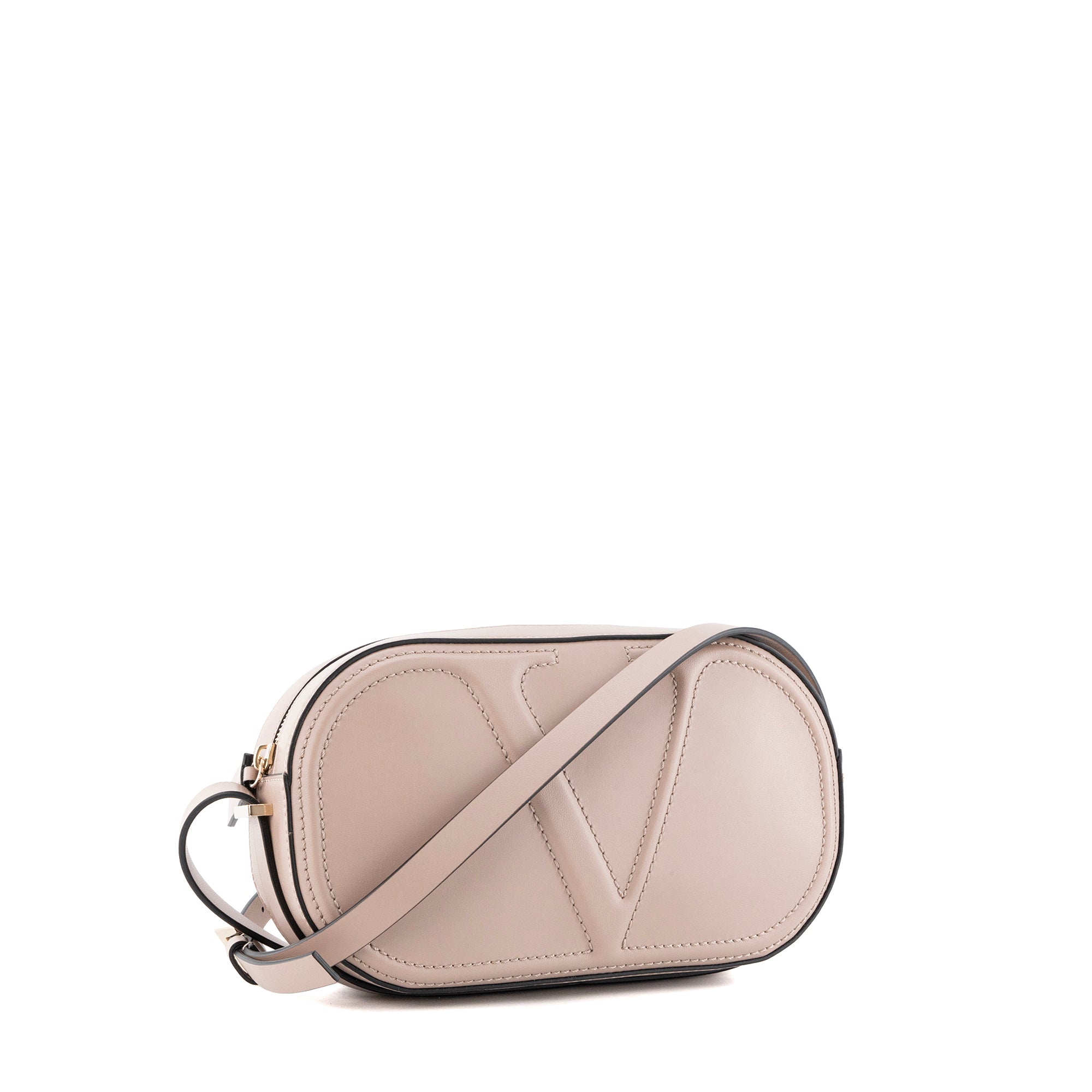 VALENTINO - Sac à bandoulière VLogo Walk Valentino en cuir lisse rose