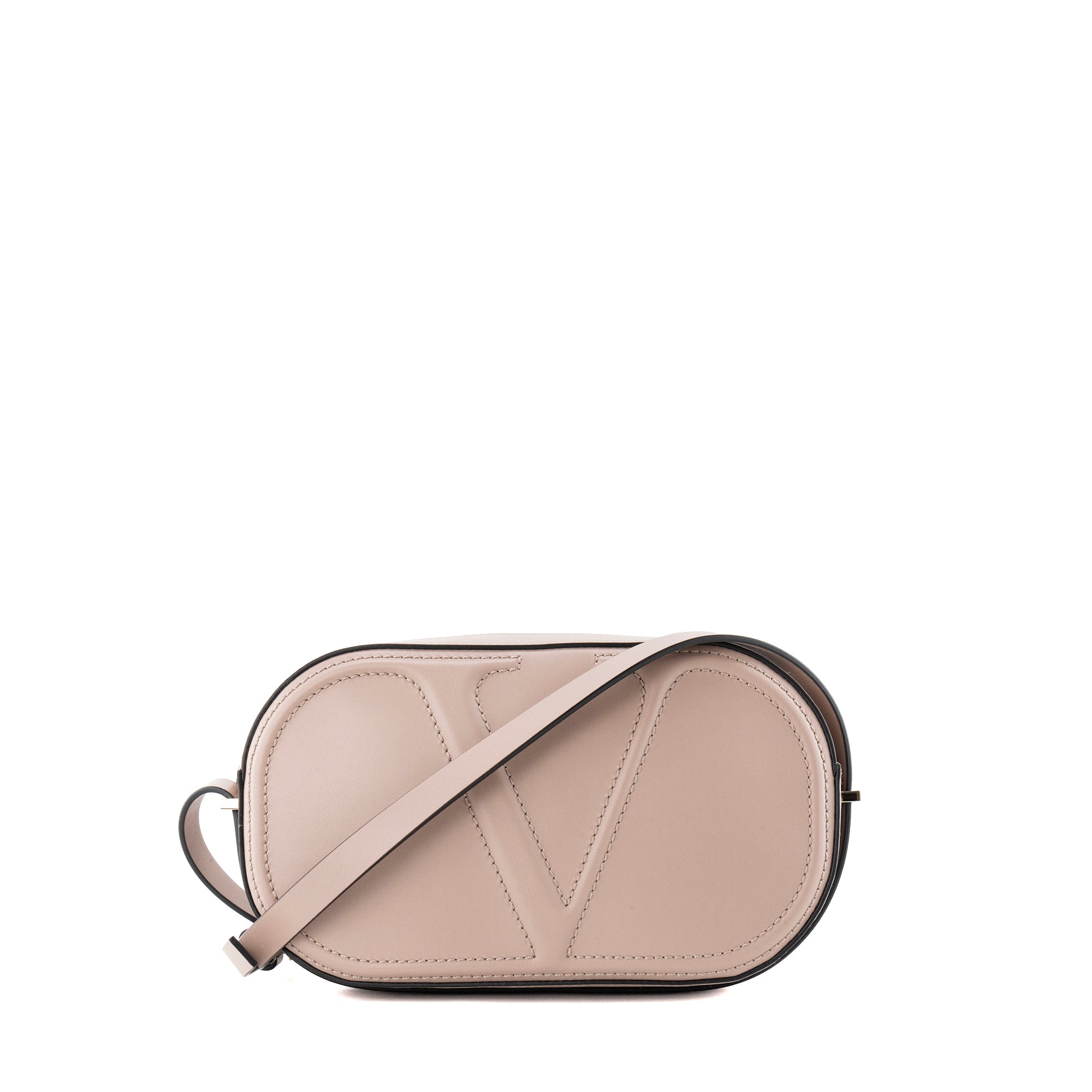 VALENTINO - Sac à bandoulière VLogo Walk Valentino en cuir lisse rose
