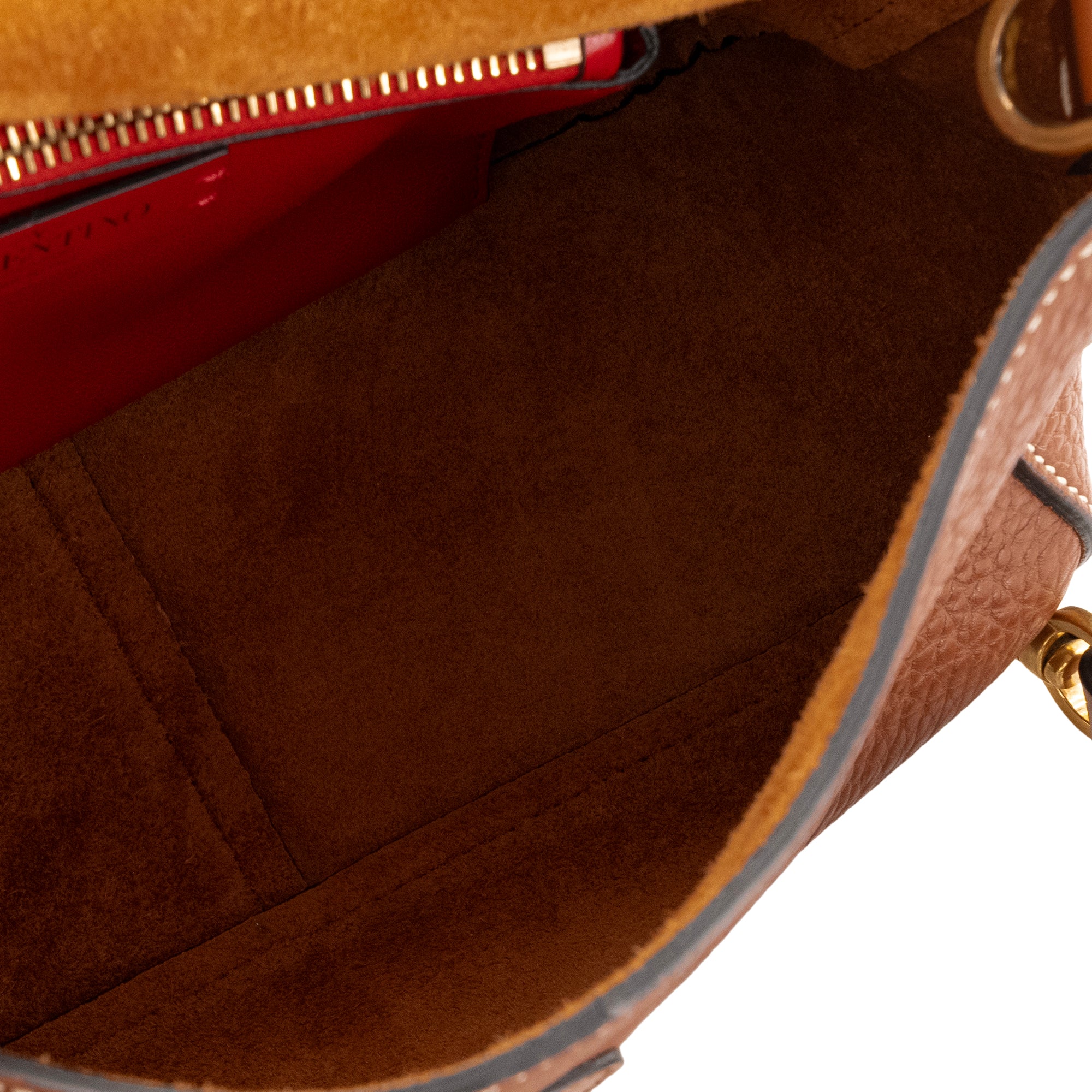 VALENTINO - Sac à bandoulière VSling Valentino en cuir grainé marron