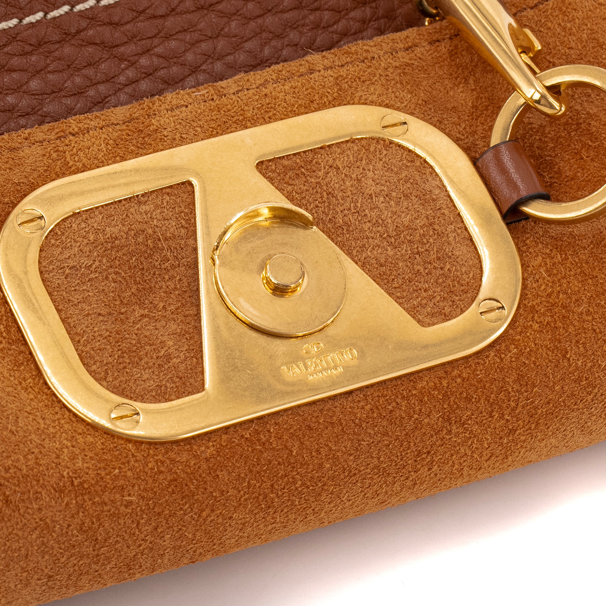 VALENTINO - Sac à bandoulière VSling Valentino en cuir grainé marron