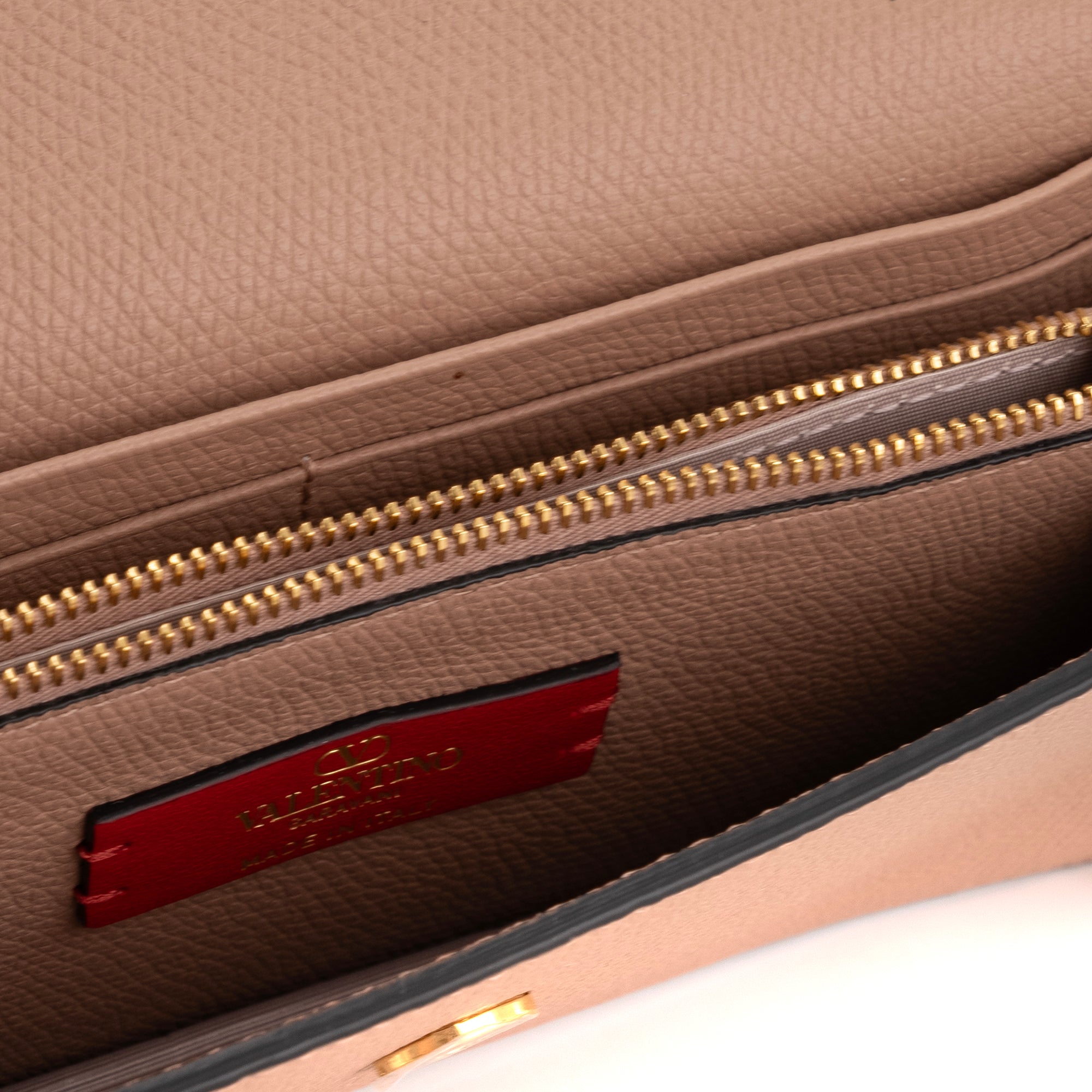 VALENTINO - Sac à bandoulière Wallet On Chain VLogo Signature Valentino en cuir grainé rose ancien