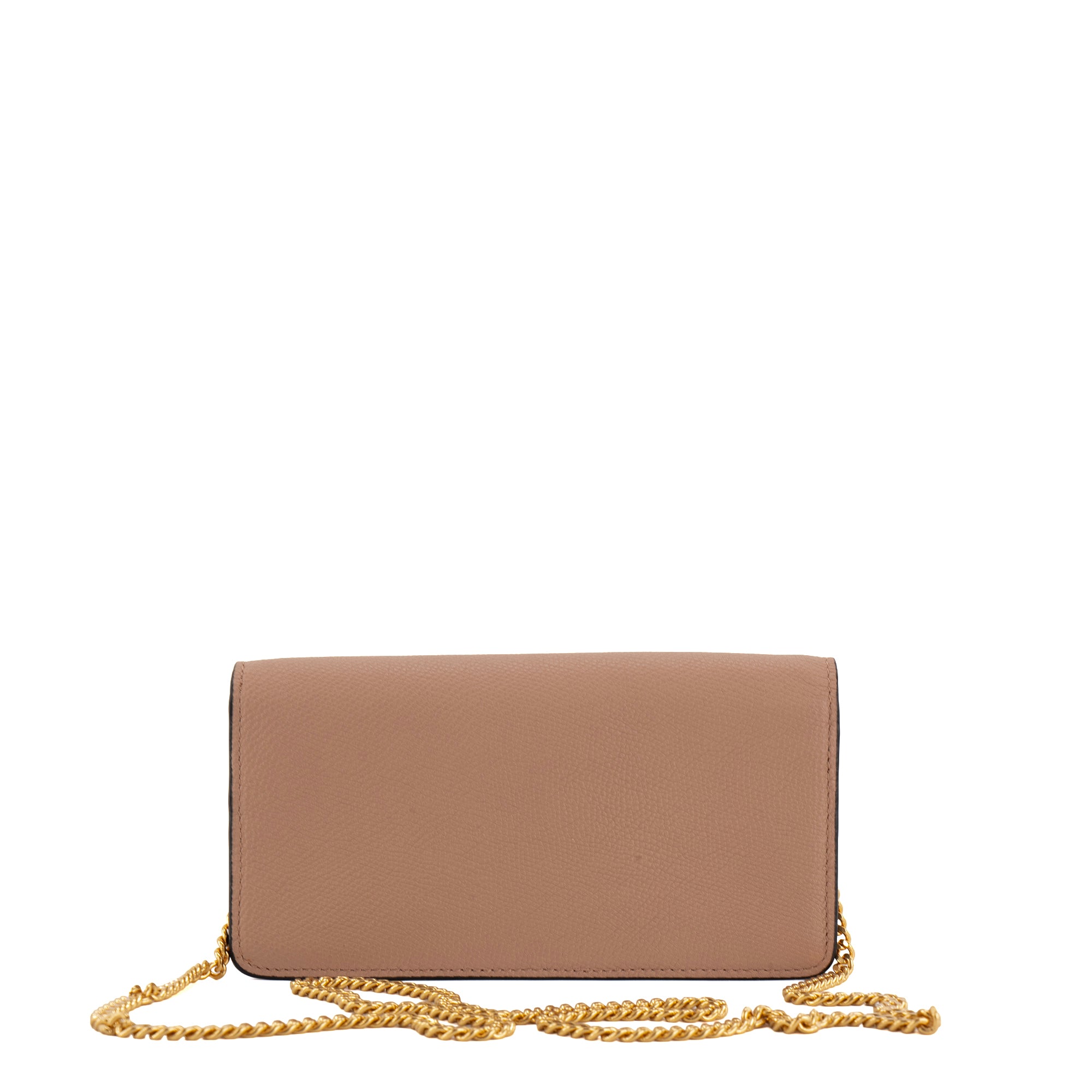 VALENTINO - Sac à bandoulière Wallet On Chain VLogo Signature Valentino en cuir grainé rose ancien