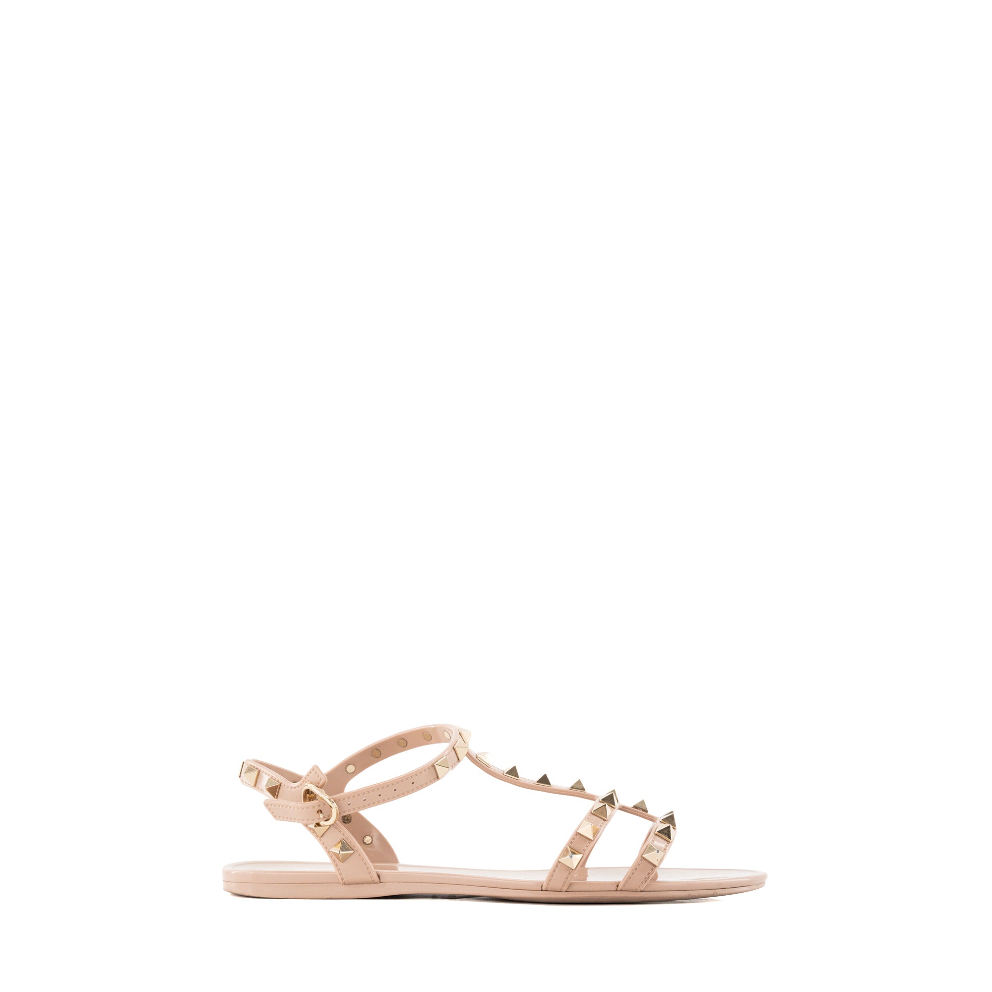 VALENTINO - Sandales Rockstud Valentino en cuir nude (T37)