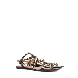 VALENTINO - Sandales Rockstud Valentino en cuir noir (T38)