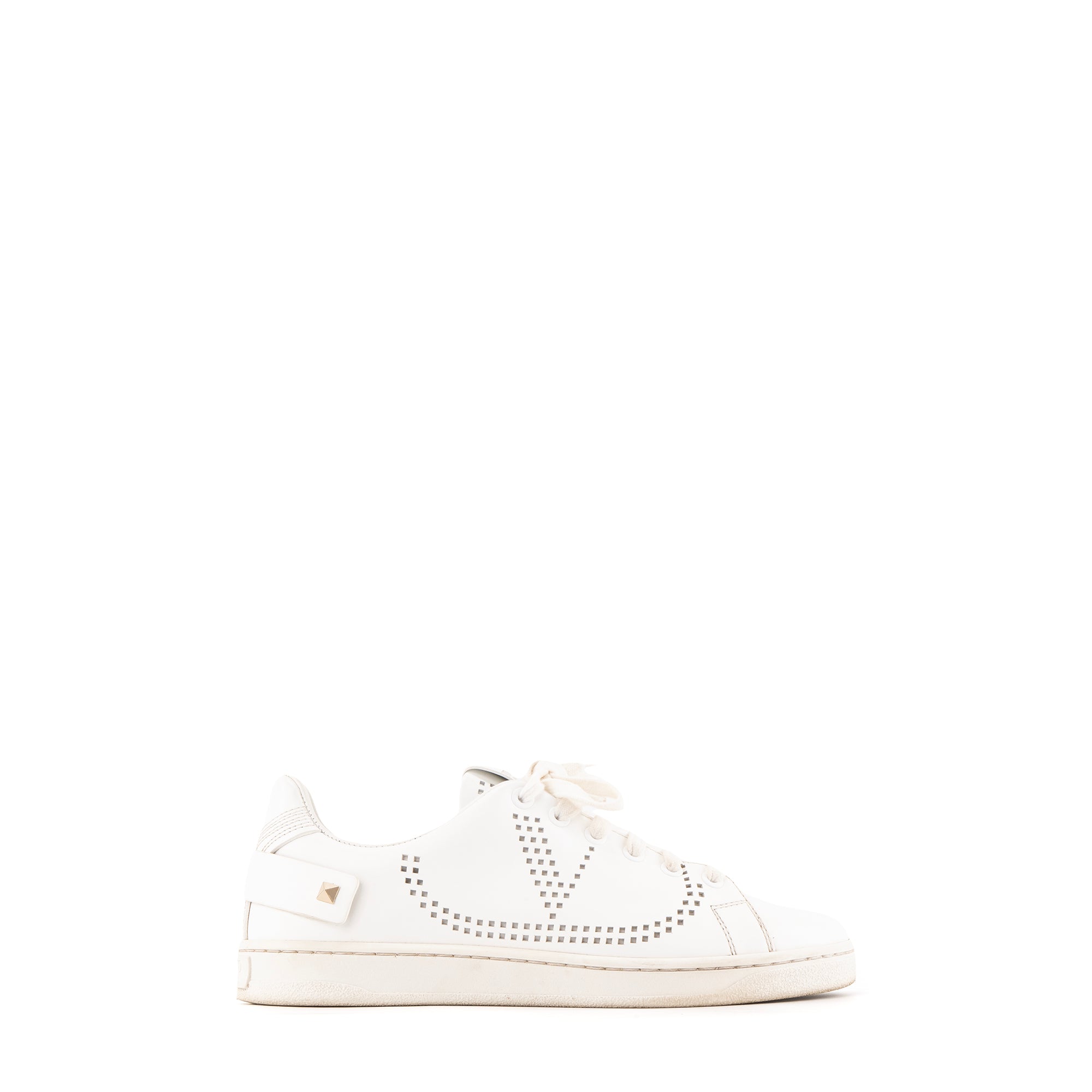 VALENTINO - Sneakers Backnet Valentino en cuir blanc (T36.5)