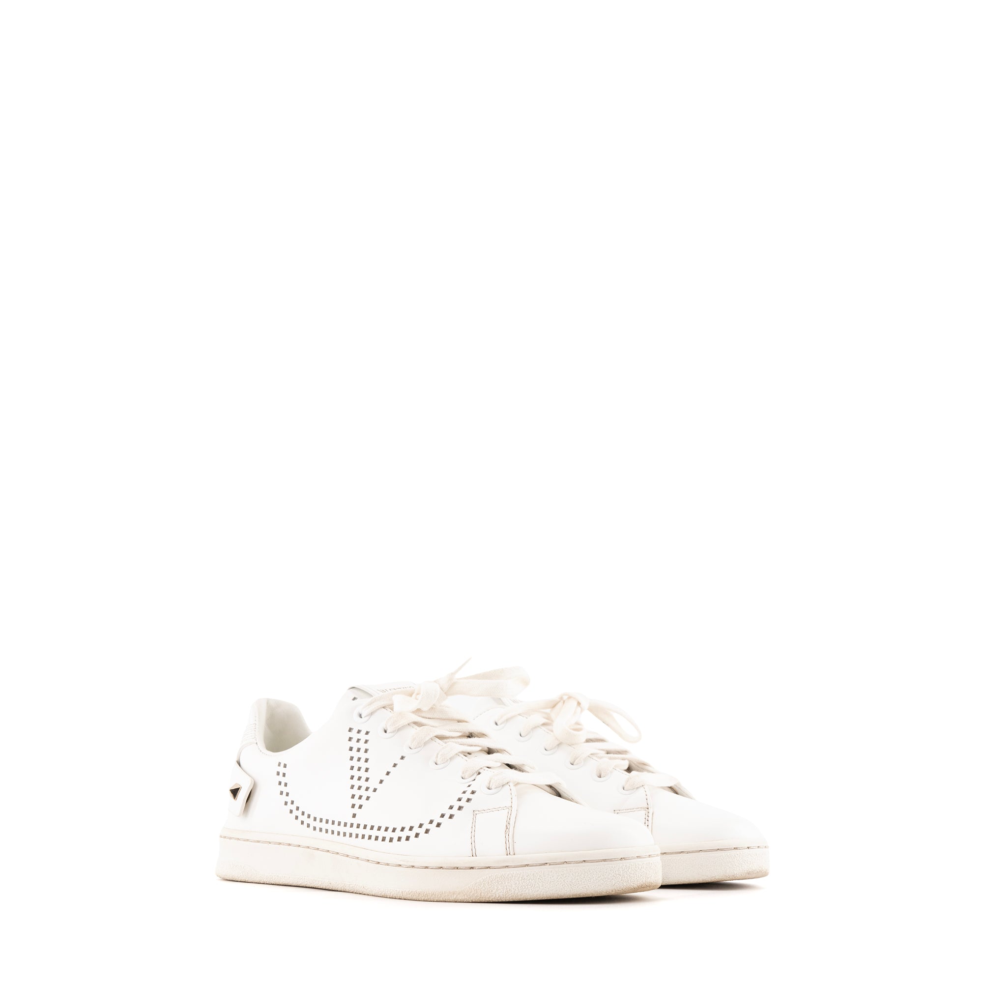 VALENTINO - Sneakers Backnet Valentino en cuir blanc (T36.5)