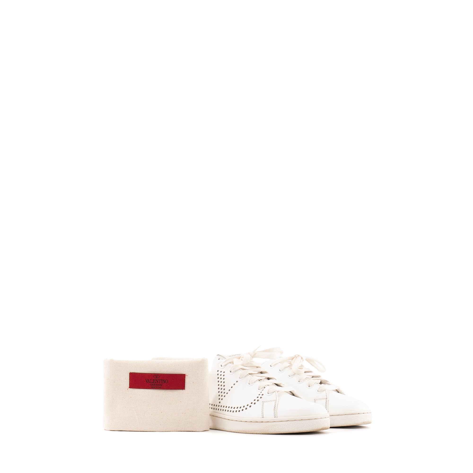 VALENTINO - Sneakers Backnet Valentino en cuir blanc (T36.5)