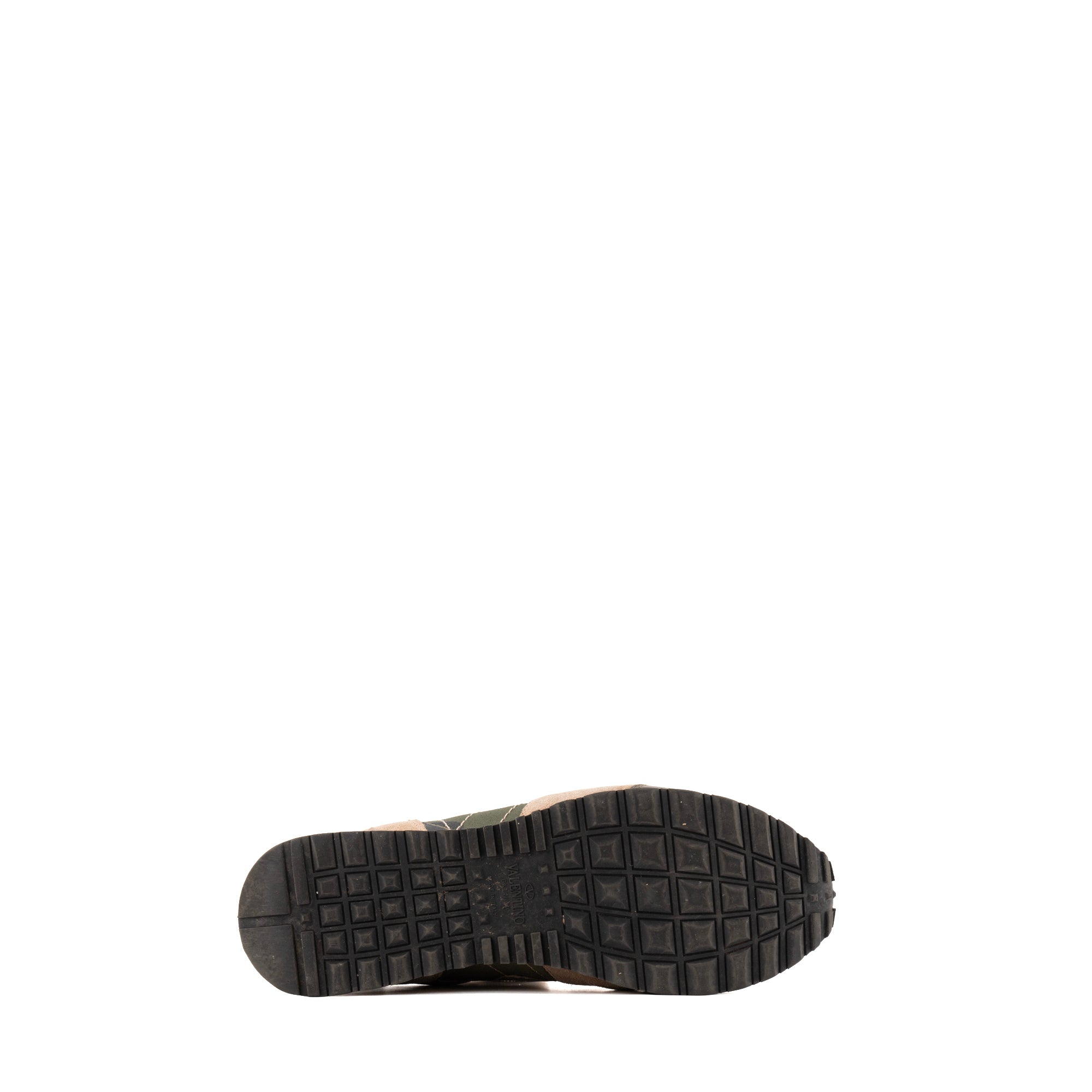 VALENTINO - Sneakers Rockrunner Valentino en toile kaki et daim marron (T36)