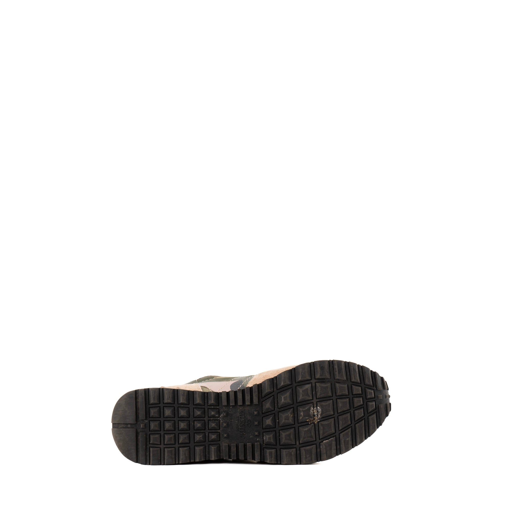 VALENTINO - Sneakers Rockrunner Valentino en toile kaki et daim marron (T36)