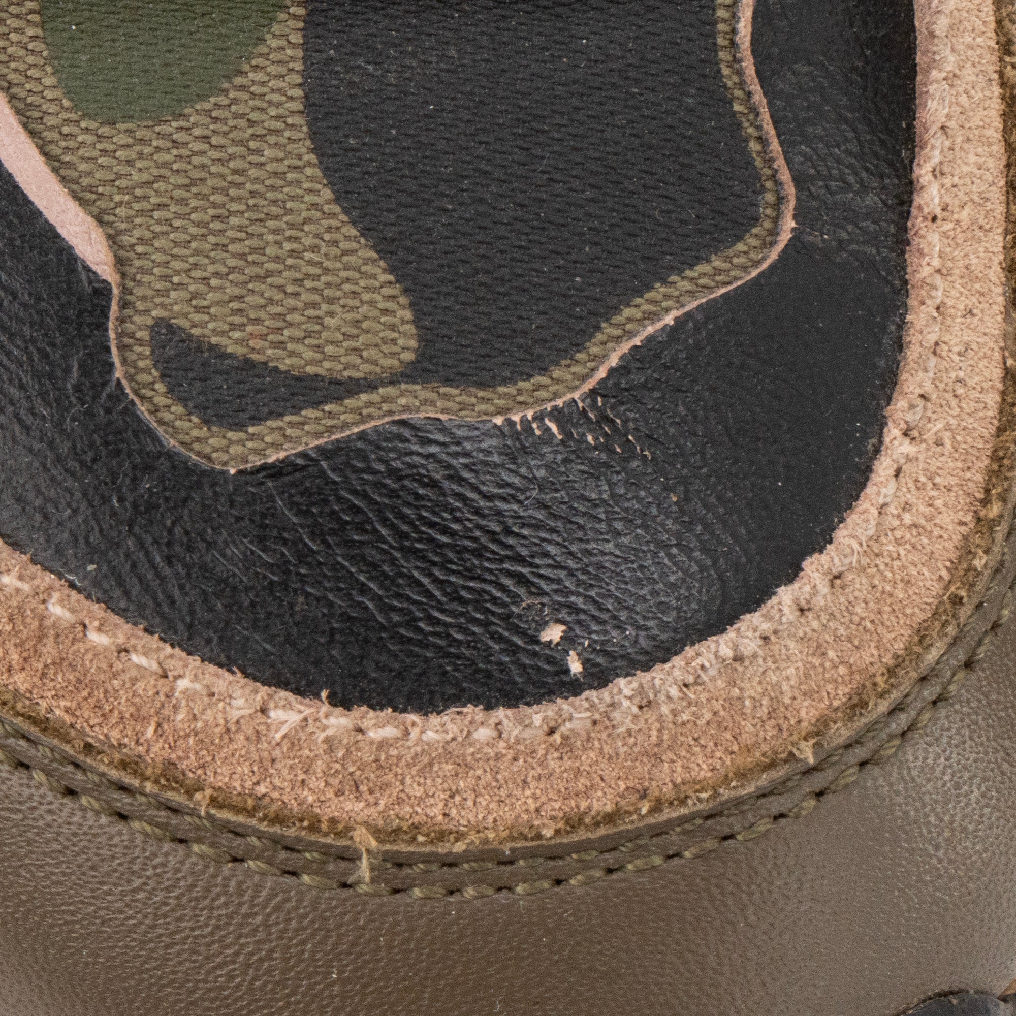 VALENTINO - Sneakers Rockrunner Valentino en toile kaki et daim marron (T36)