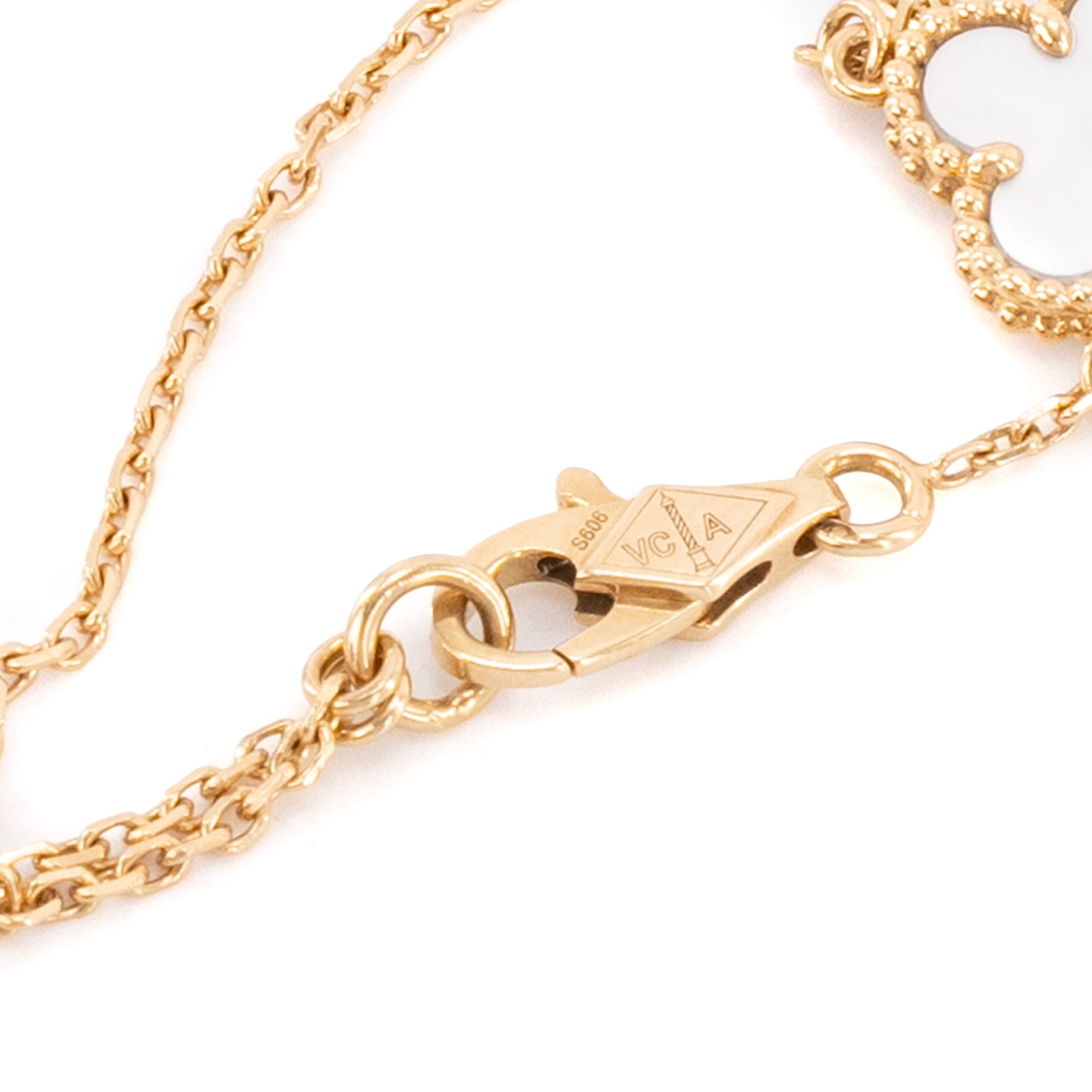 Van Cleef & Arpels - Bracelet Sweet Alhambra Van Cleef & Arpels en or et nacre