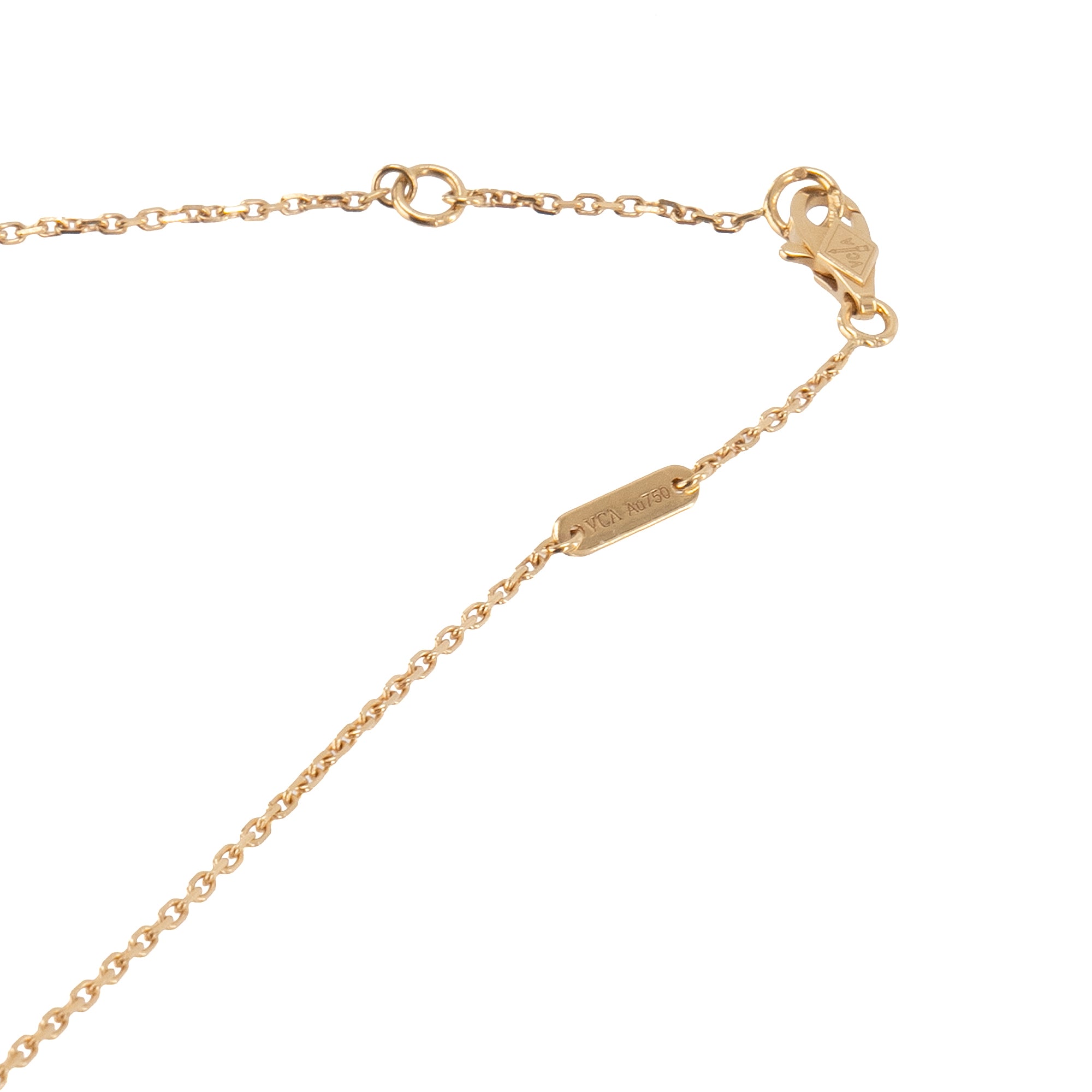 VAN CLEEF & ARPELS - Pendentif Sweet Alhambra Van Cleef & Arpels en or jaune et nacre