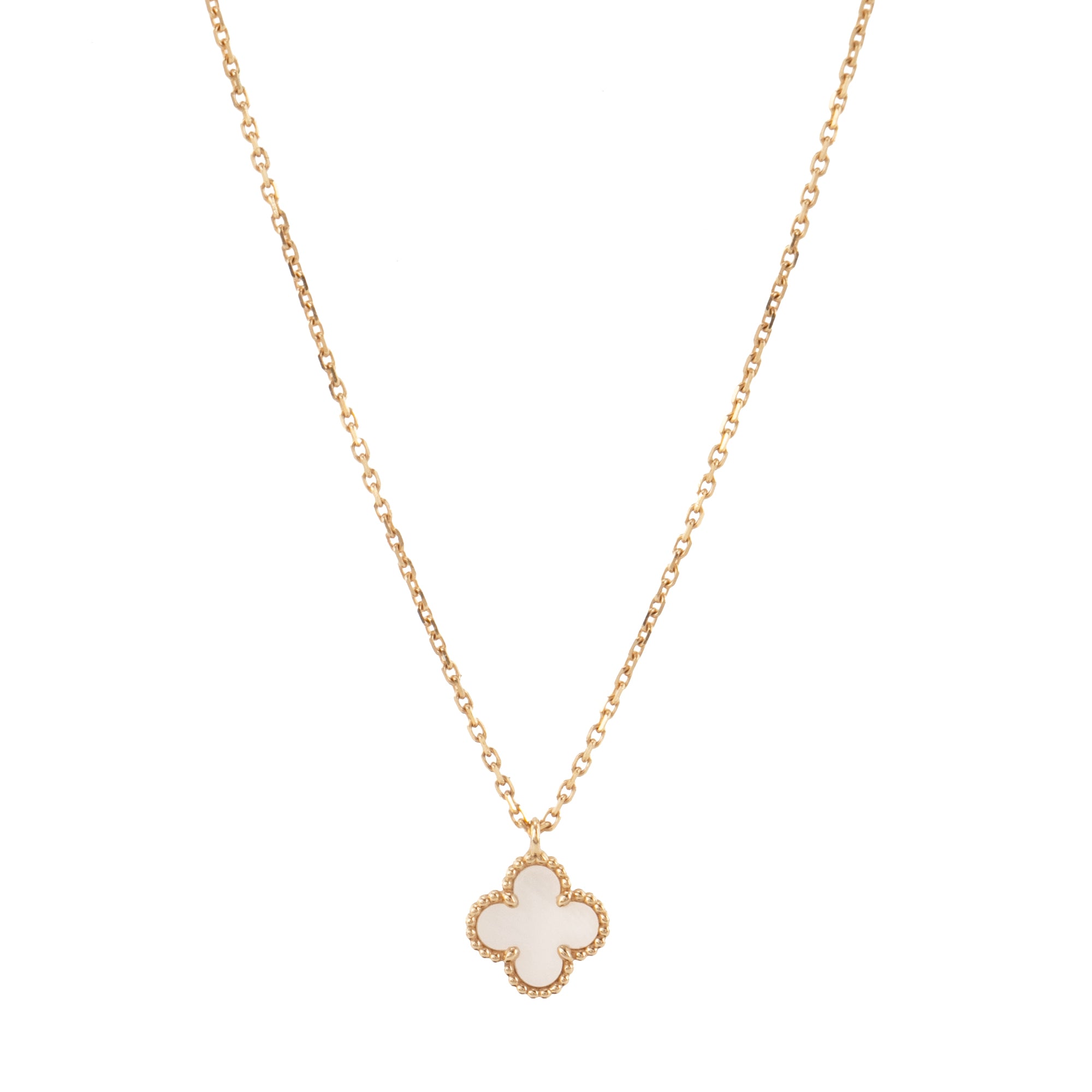 VAN CLEEF & ARPELS - Pendentif Sweet Alhambra Van Cleef & Arpels en or jaune et nacre