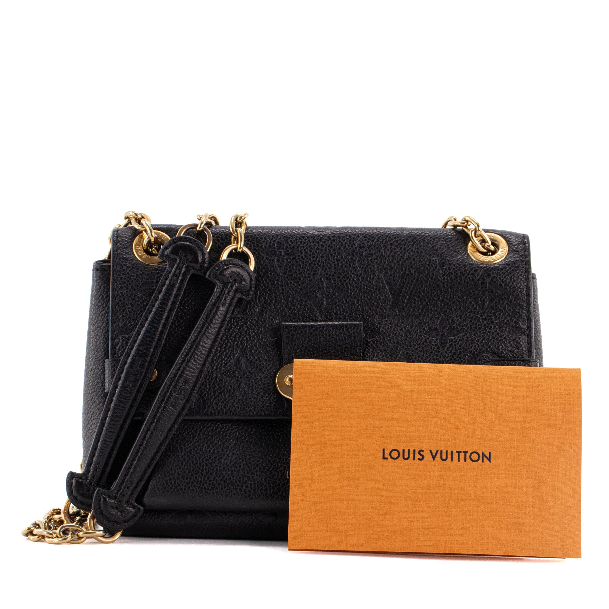 LOUIS VUITTON - Sac à bandoulière Vavin BB Louis Vuitton en cuir empreinte noir