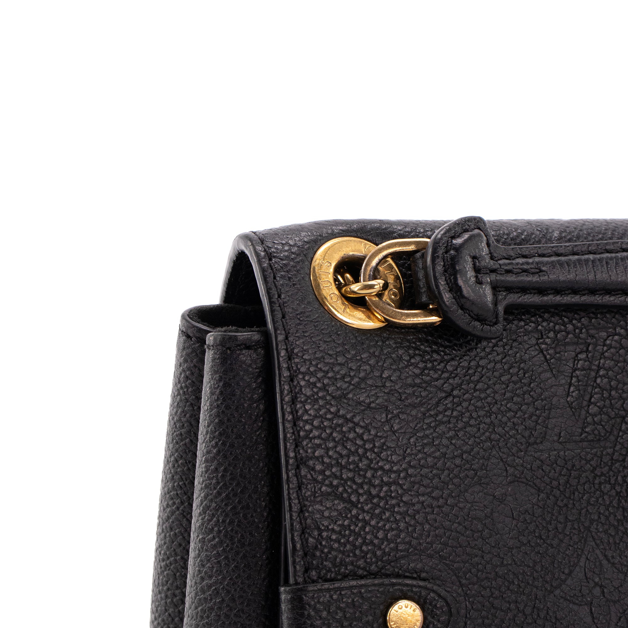 LOUIS VUITTON - Sac à bandoulière Vavin BB Louis Vuitton en cuir empreinte noir