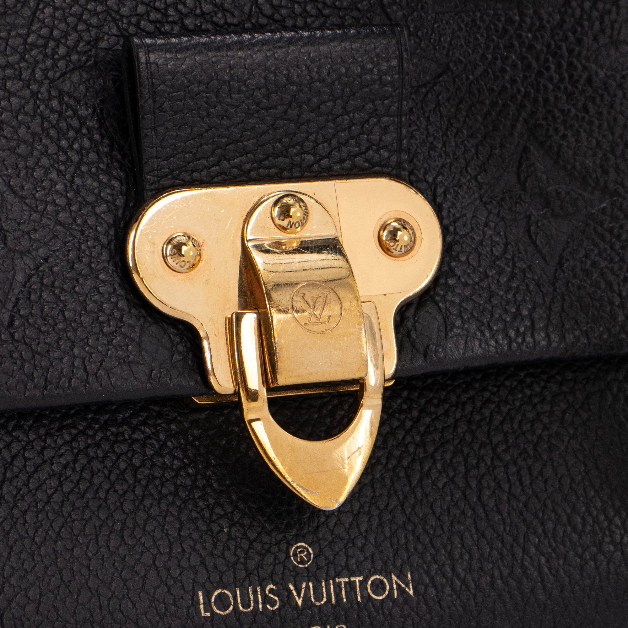 LOUIS VUITTON - Sac à bandoulière Vavin BB Louis Vuitton en cuir empreinte noir