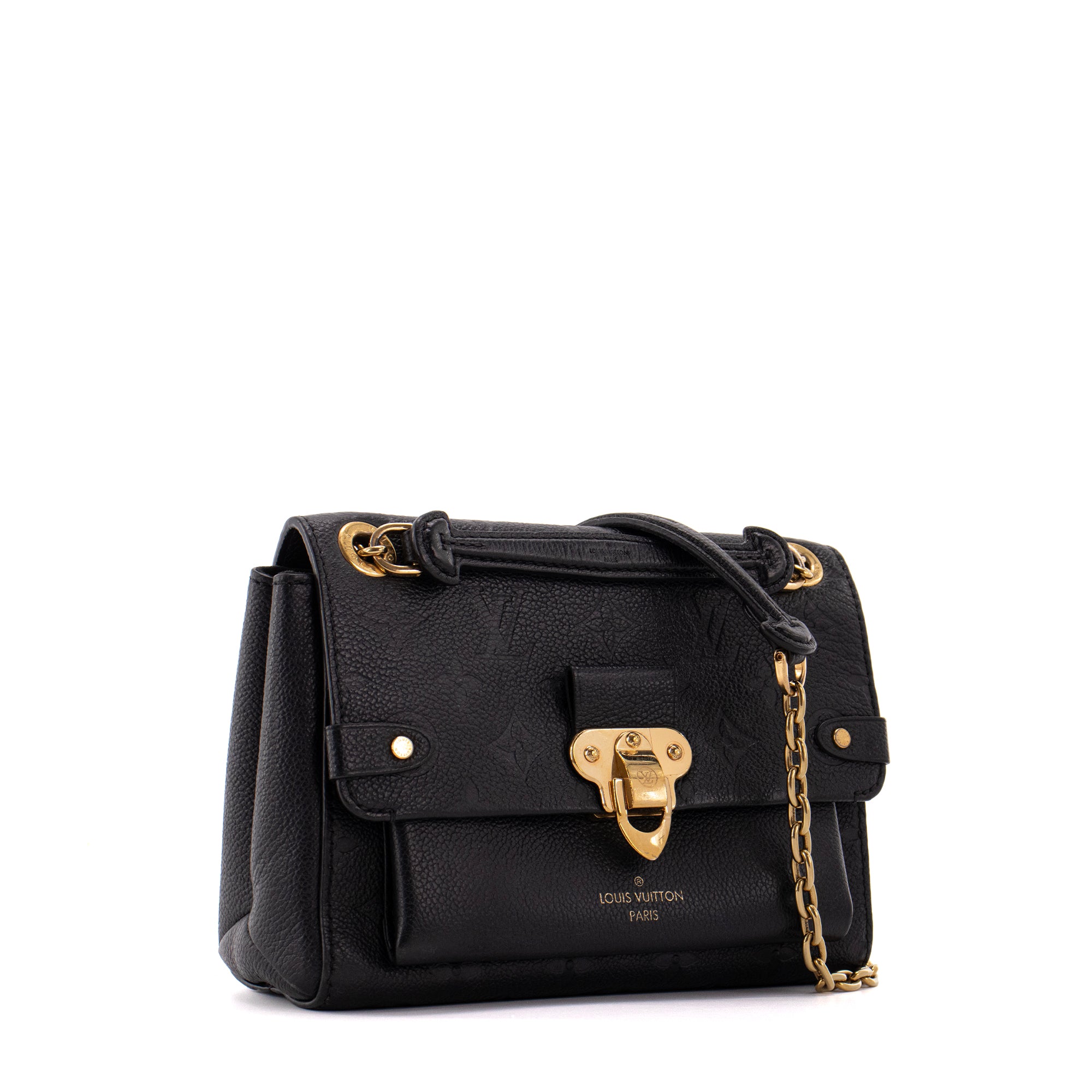 LOUIS VUITTON - Sac à bandoulière Vavin BB Louis Vuitton en cuir empreinte noir