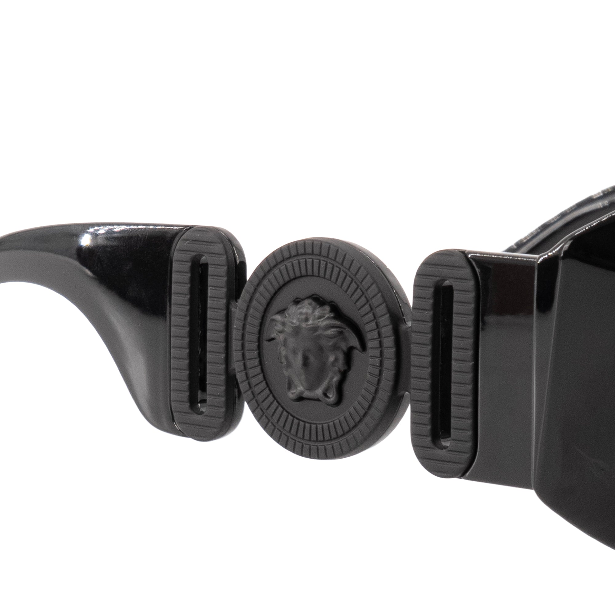 VERSACE - Lunettes de soleil Maxi Medusa Biggie Versace en plastique noir