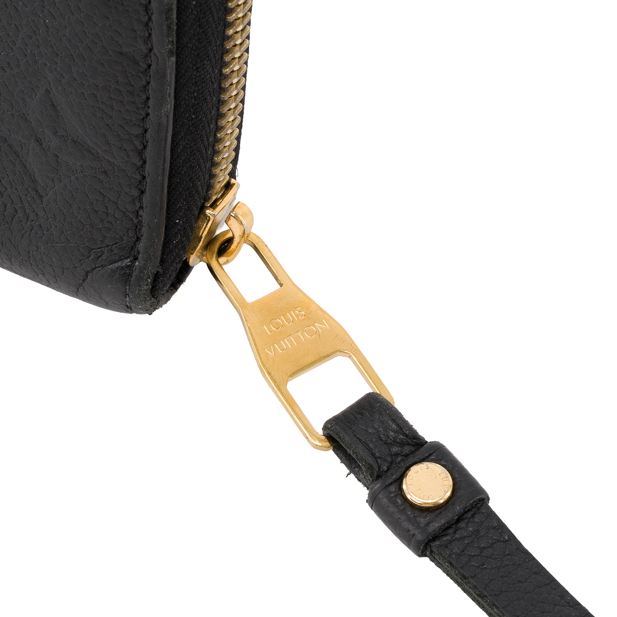 LOUIS VUITTON - Portefeuille Zippy Louis Vuitton en cuir empreinte noir