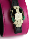 BVLGARI - Manchette en cuir Serpenti