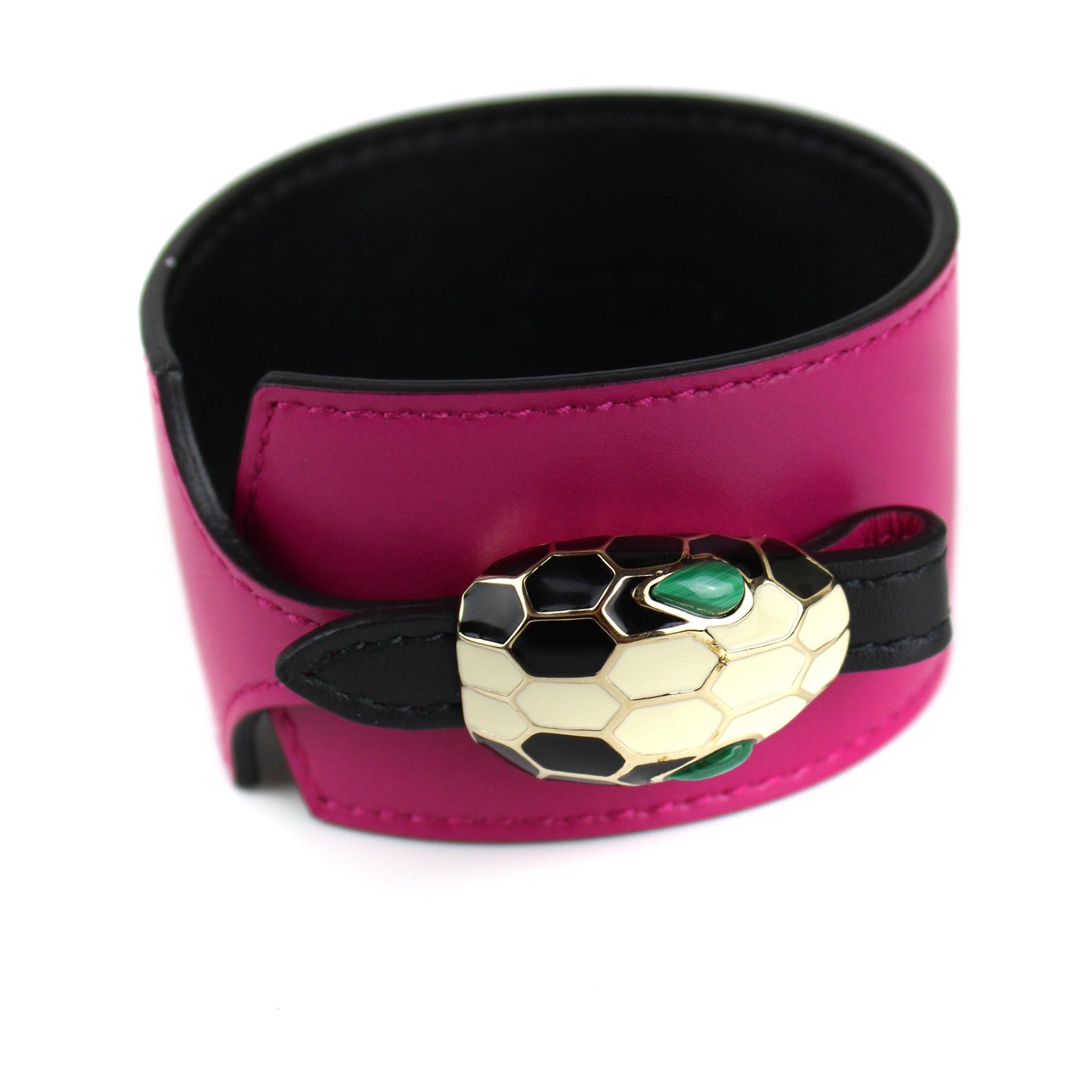 BULGARI - Manchette en cuir Serpenti