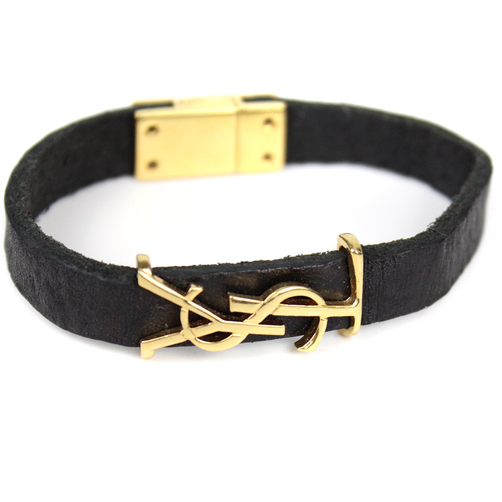 SAINT LAURENT - Opyum leather bracelet