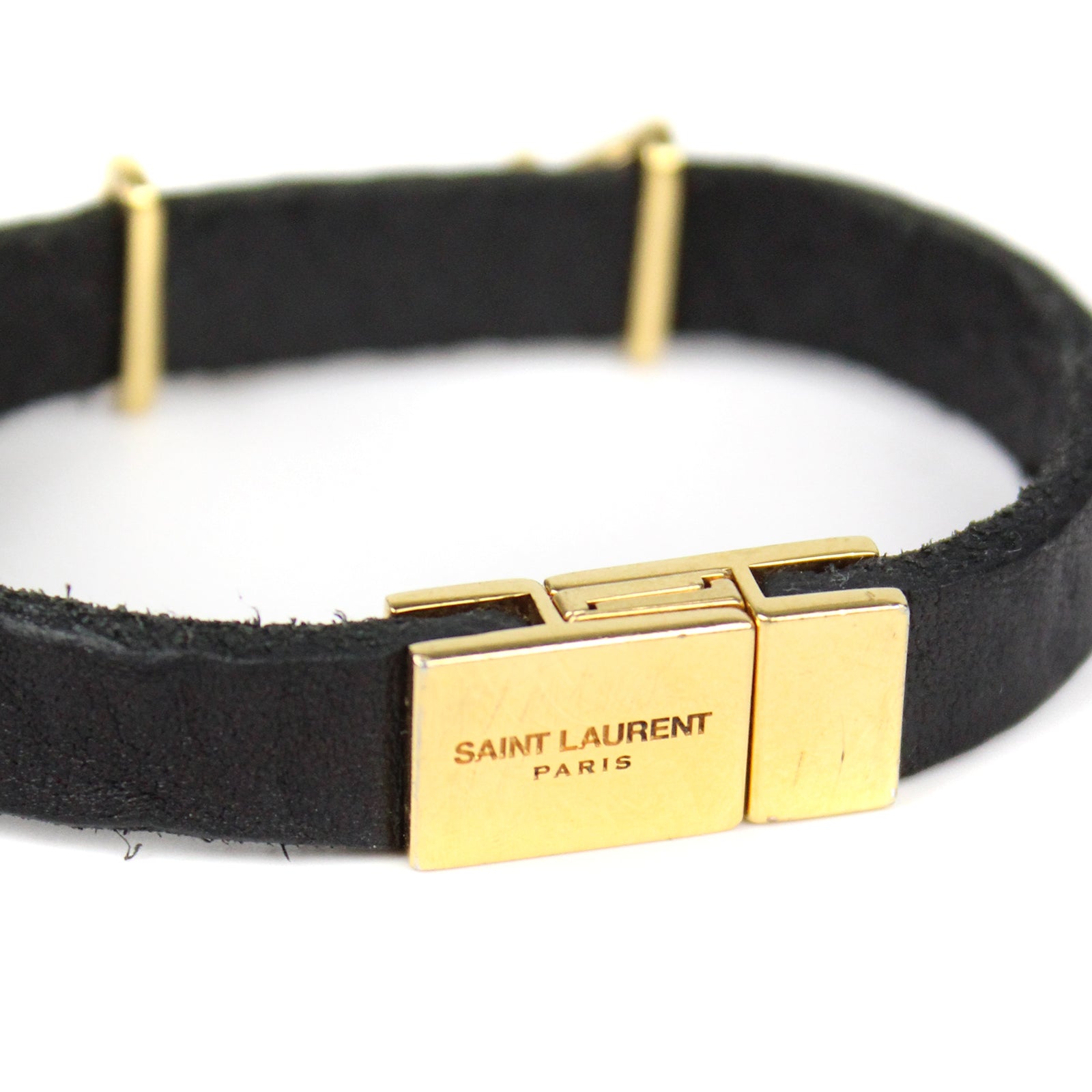 SAINT LAURENT - Opyum leather bracelet