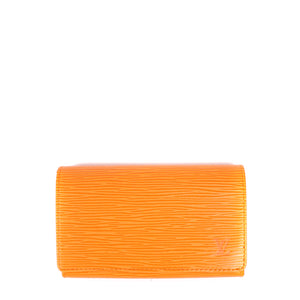 LOUIS VUITTON - Portefeuille en cuir épi orange