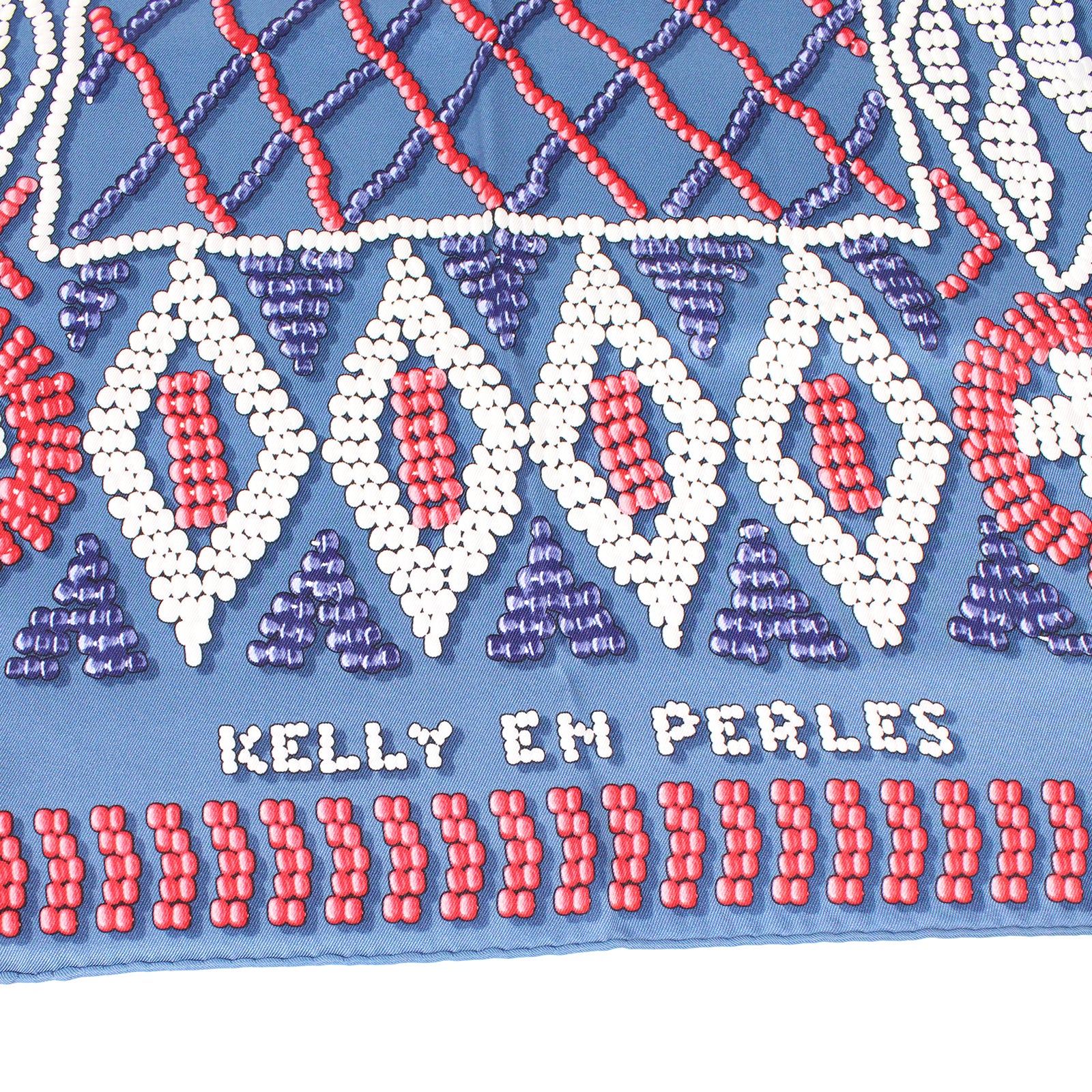 HERMÈS - Carré 70 Kelly en Perles