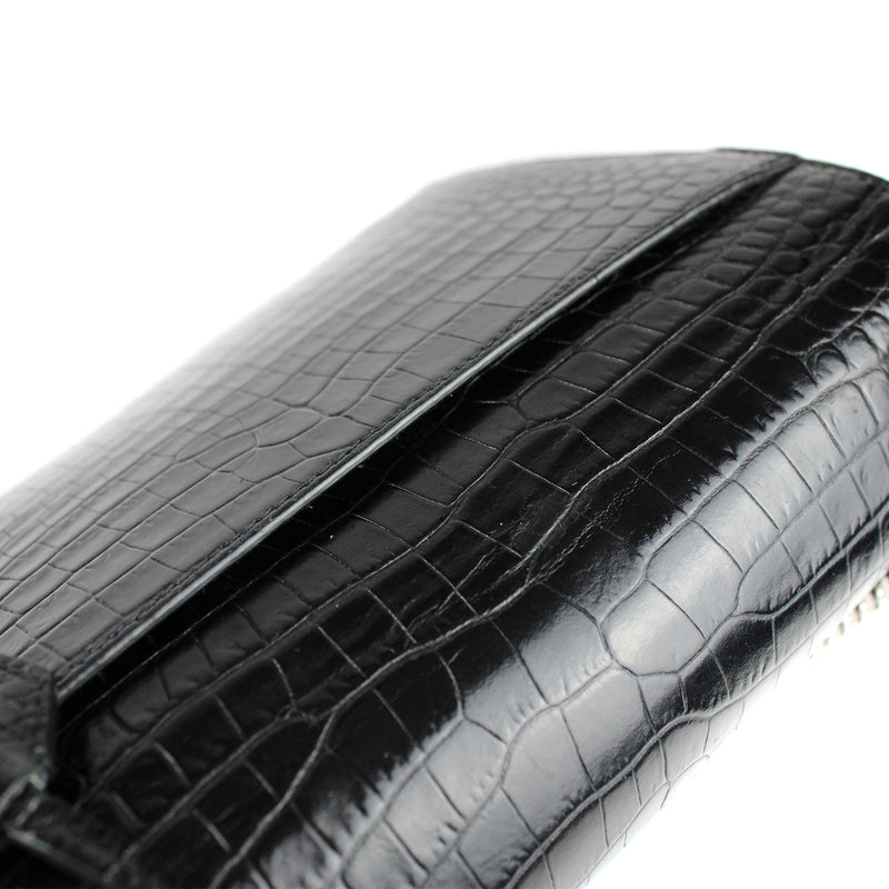 SAINT LAURENT - Sac Sunset medium embossé crocodile