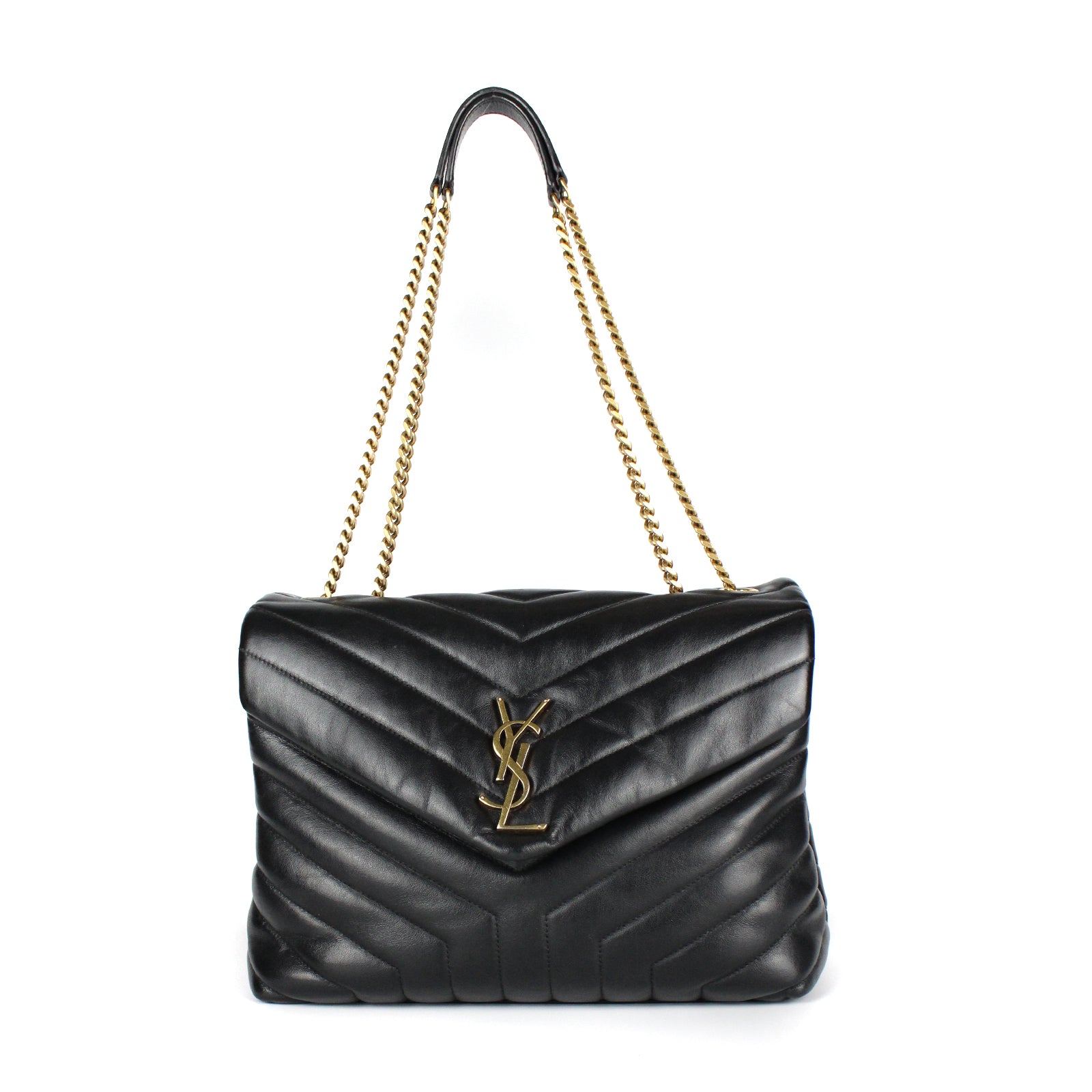 SAINT LAURENT - Loulou medium en cuir matelassé
