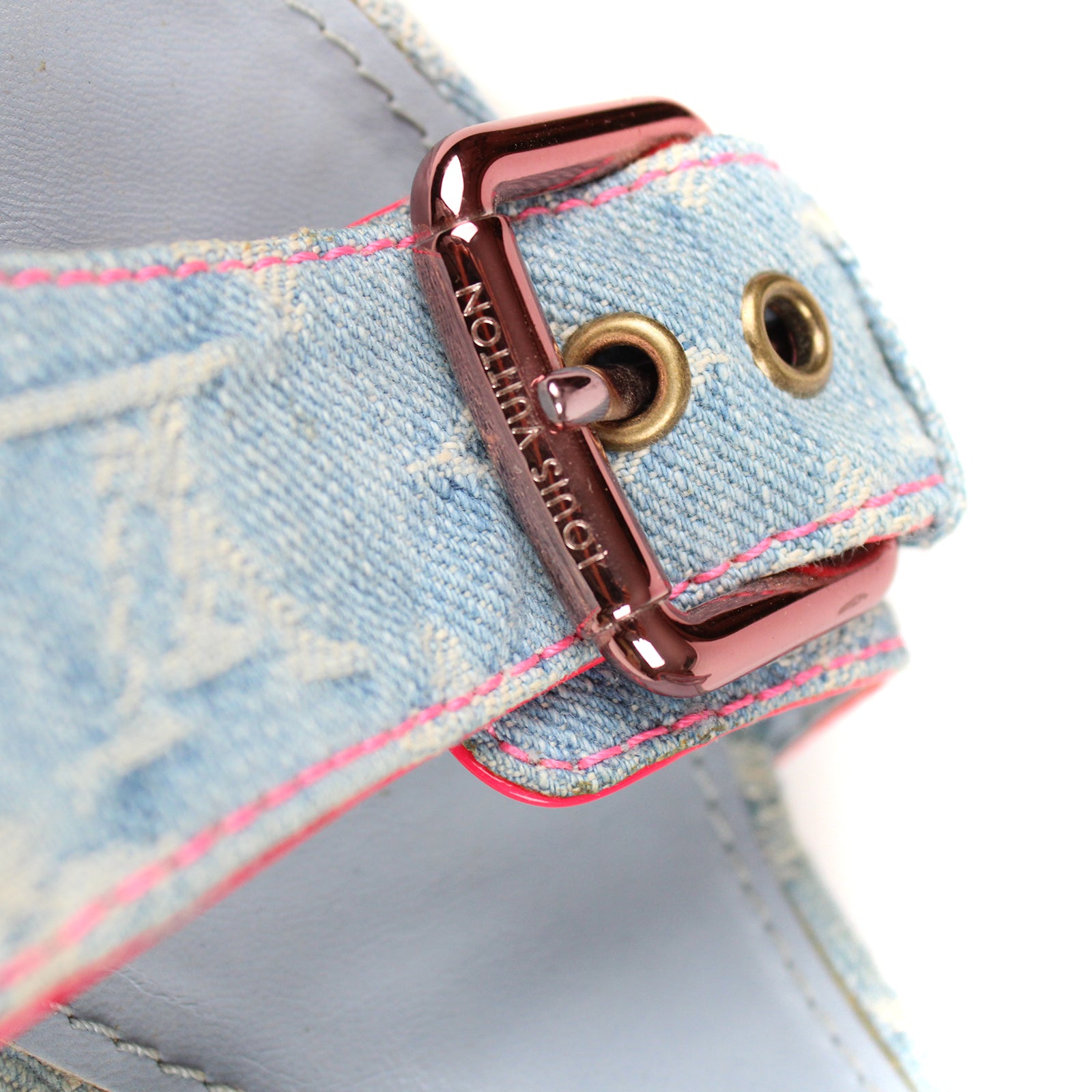 LOUIS VUITTON - Sandales compensées denim (T39)