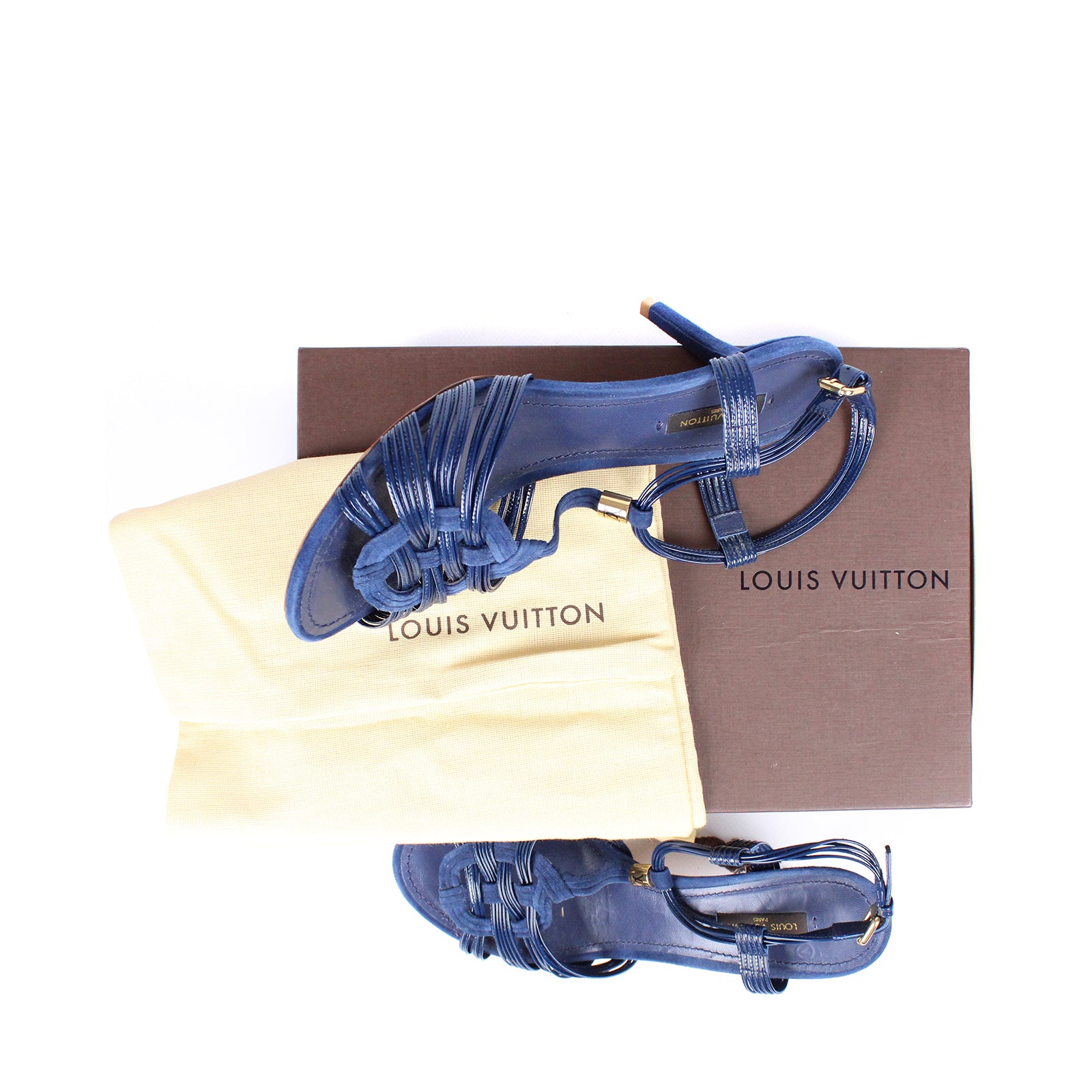 LOUIS VUITTON - Sandales à talon tressée (T39)