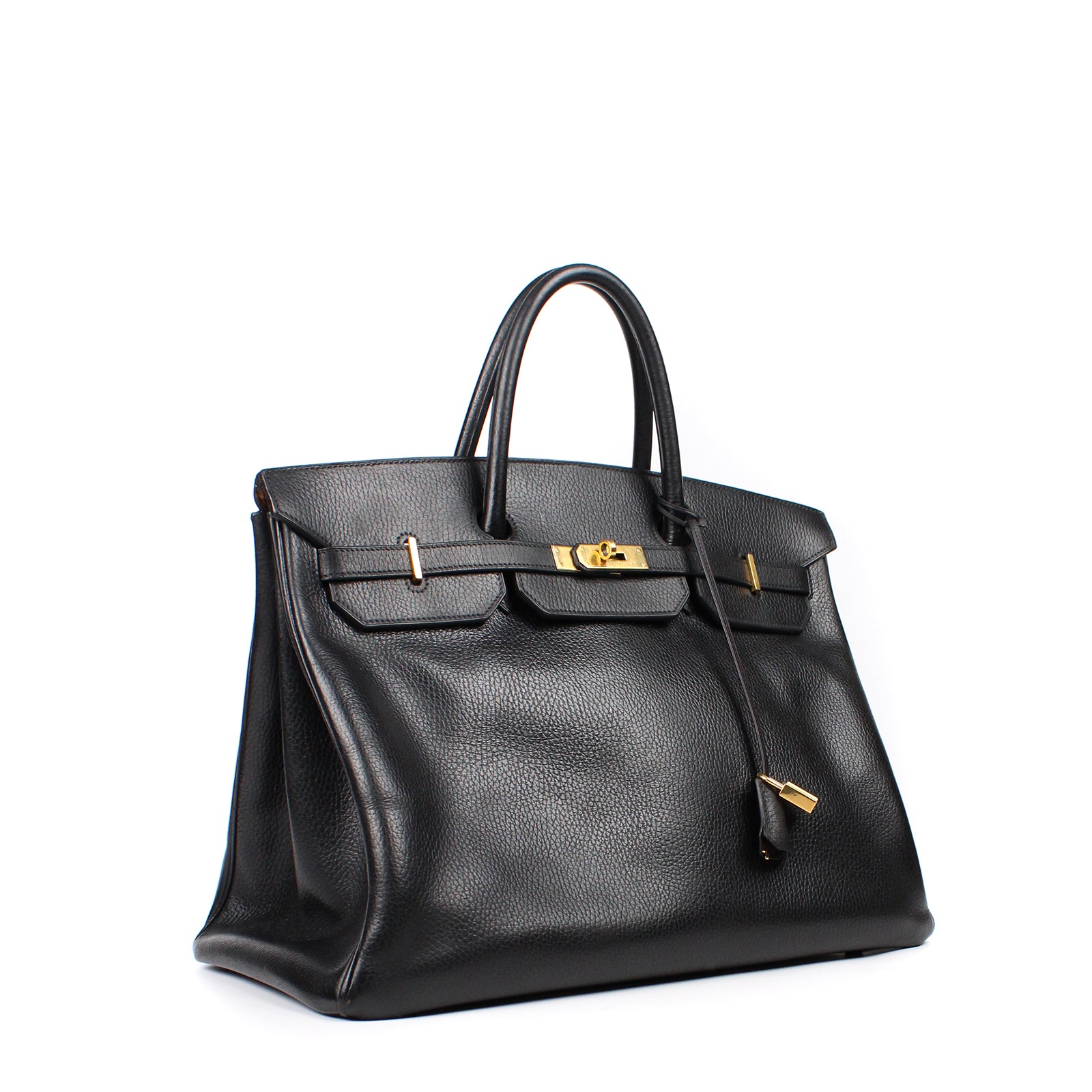 HERMÈS - Birkin 40 in black togo leather 