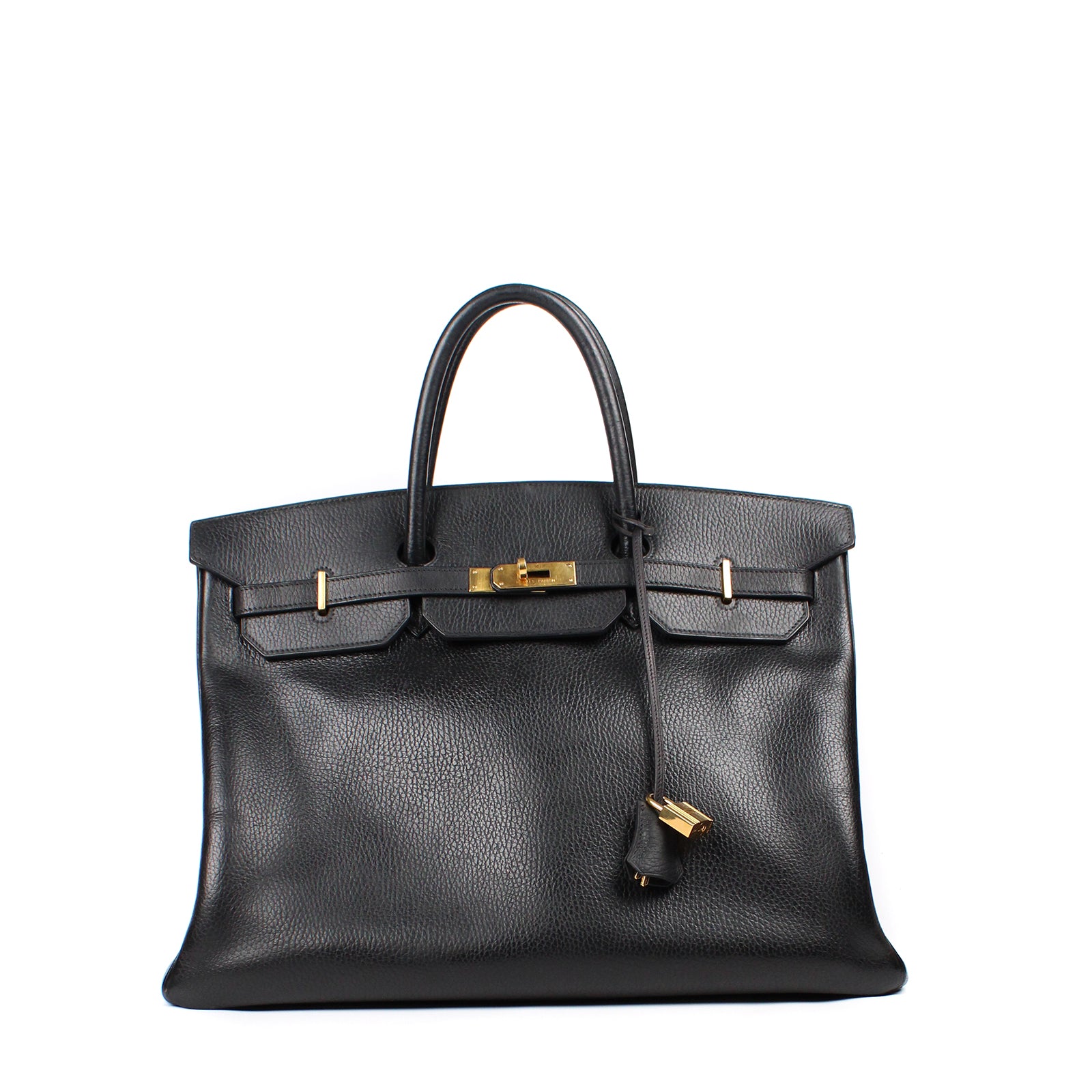 HERMÈS - Birkin 40 in black togo leather 