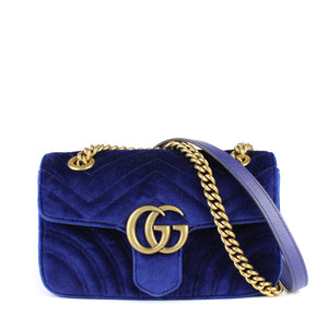 GUCCI - GG Marmont small velvet shoulder bag