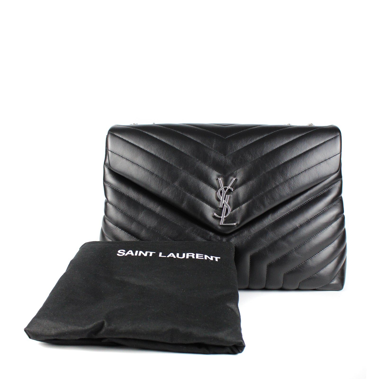 SAINT LAURENT - Loulou wide in quilted leather