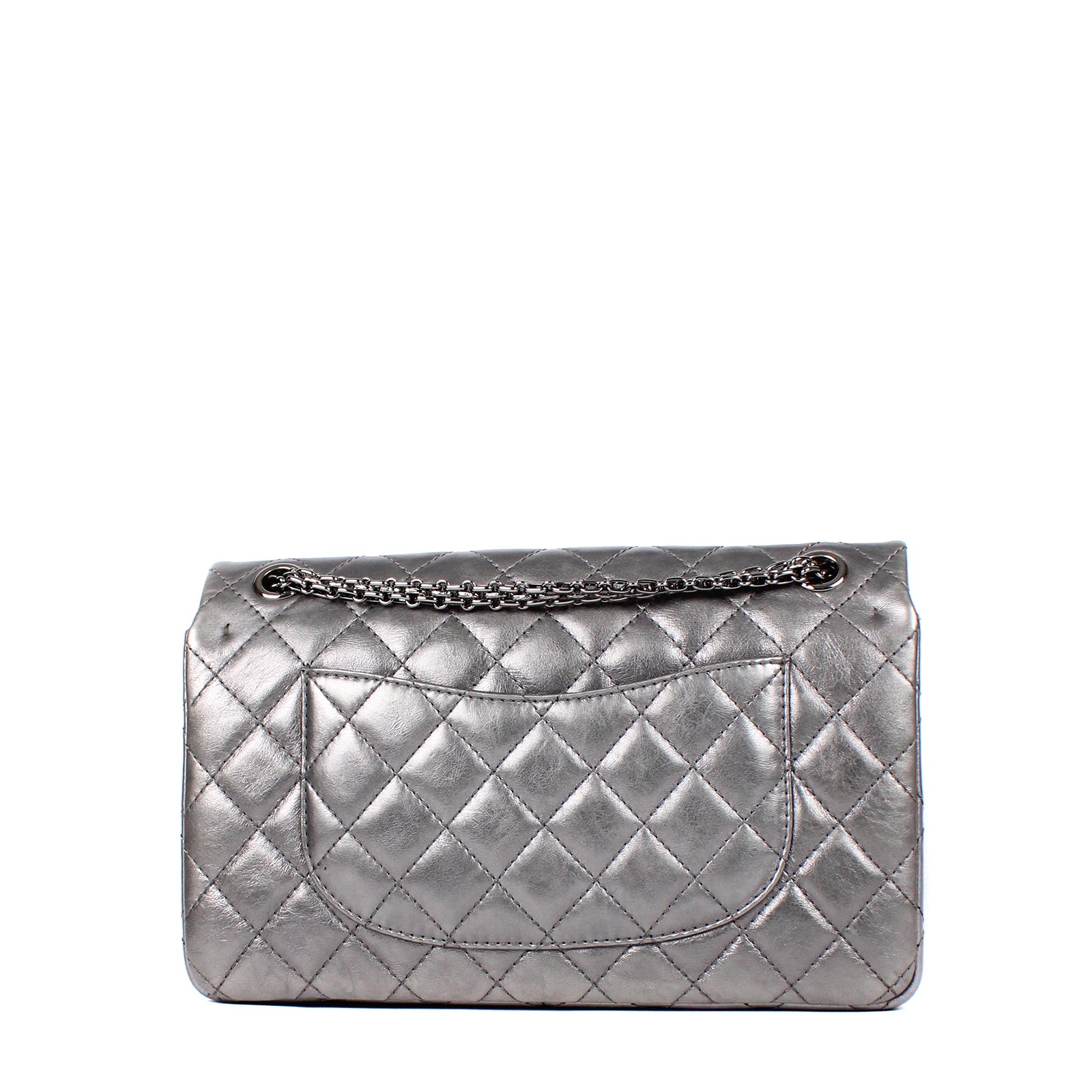CHANEL - 2.55 bag in gray leather