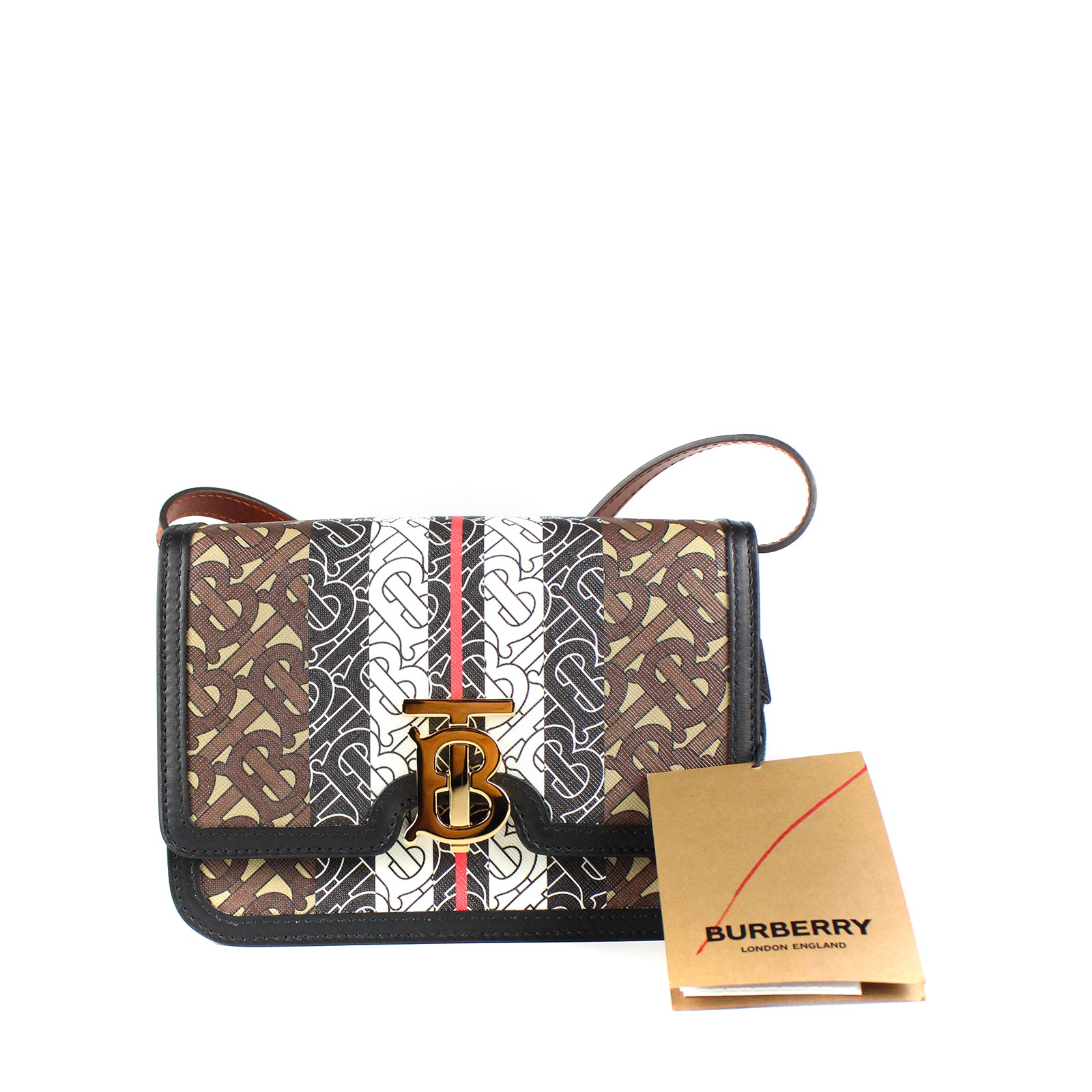 BURBERRY - Leather TB bag
