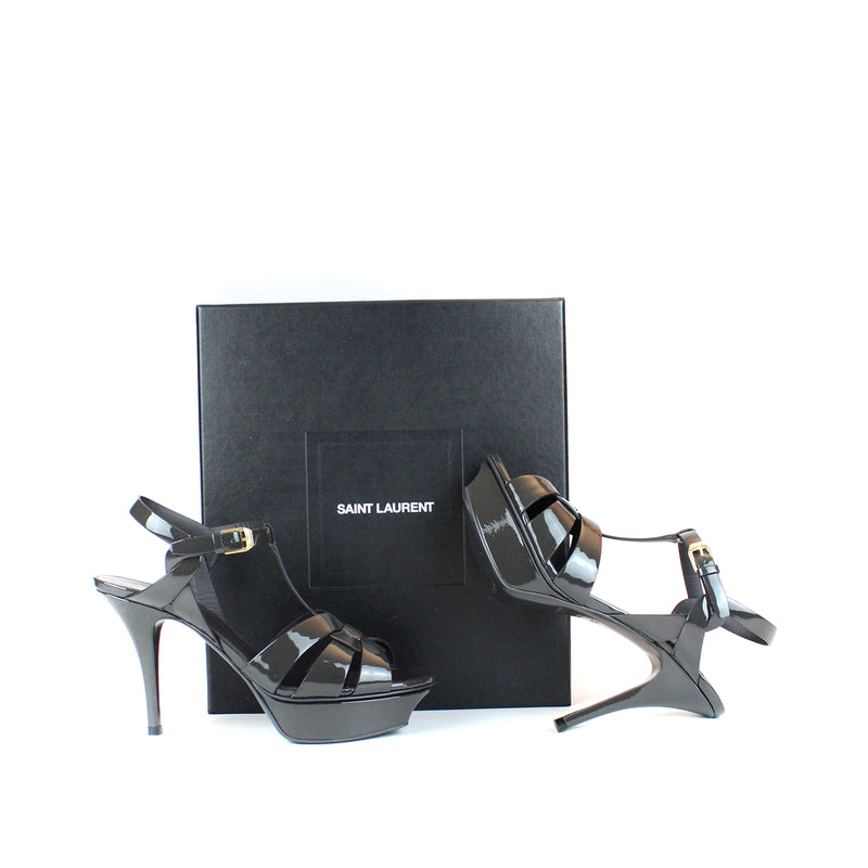 SAINT LAURENT - Sandales à plateforme Tribute (T37,5)