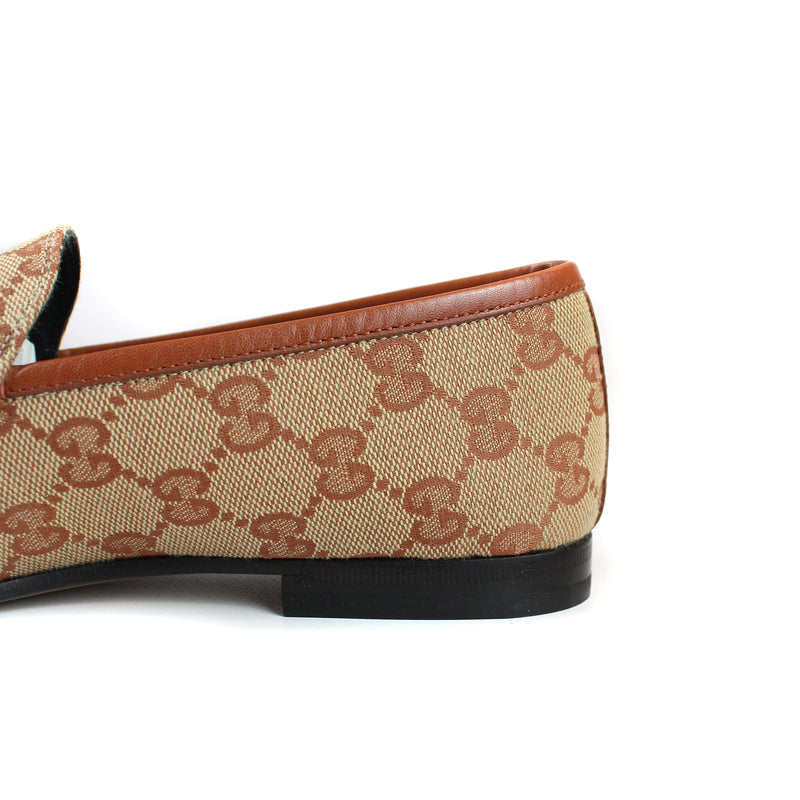 GUCCI - Mocassins Jordaan en toile GG (T38)