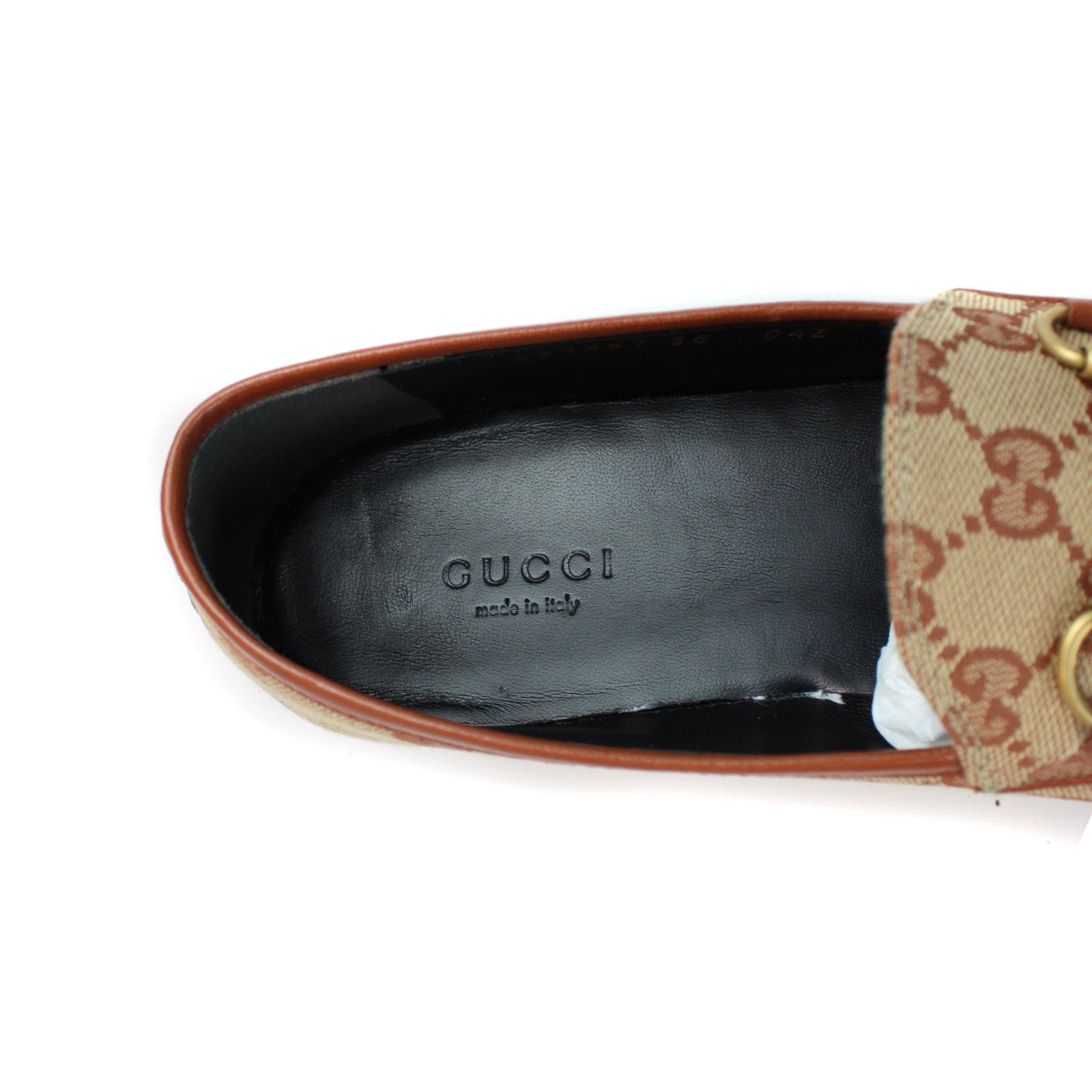 GUCCI - Mocassins Jordaan en toile GG (T38)