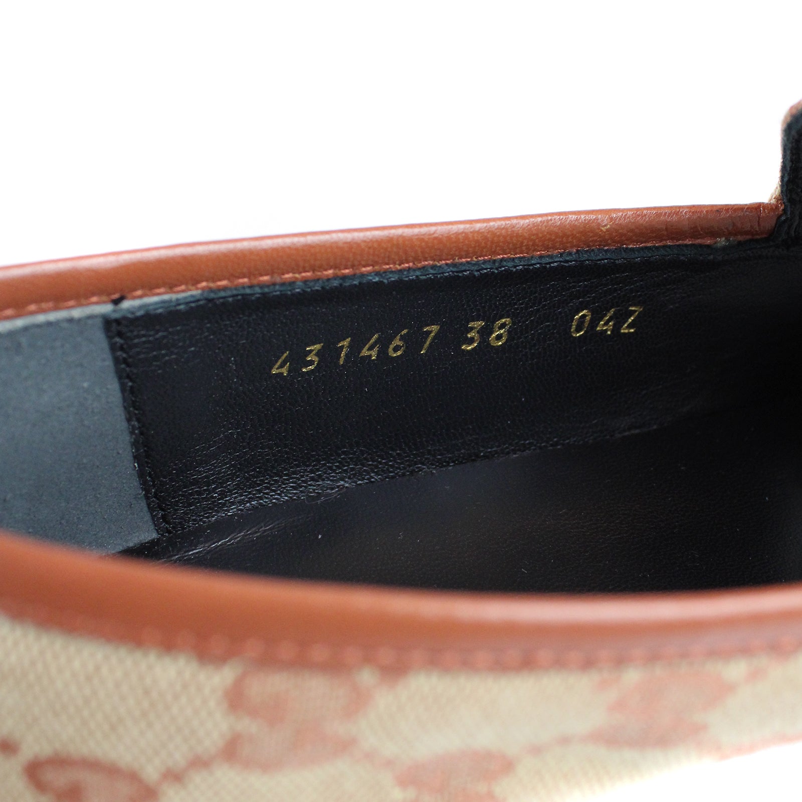 GUCCI - Mocassins Jordaan en toile GG (T38)