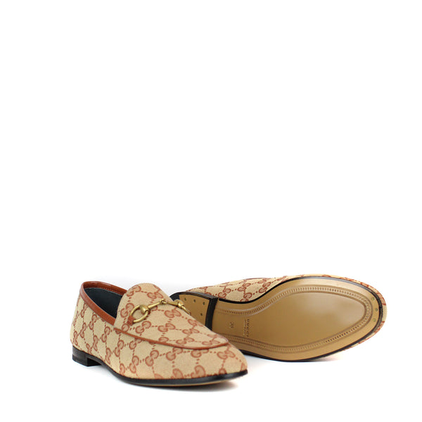 GUCCI - Mocassins Jordaan en toile GG (T38)