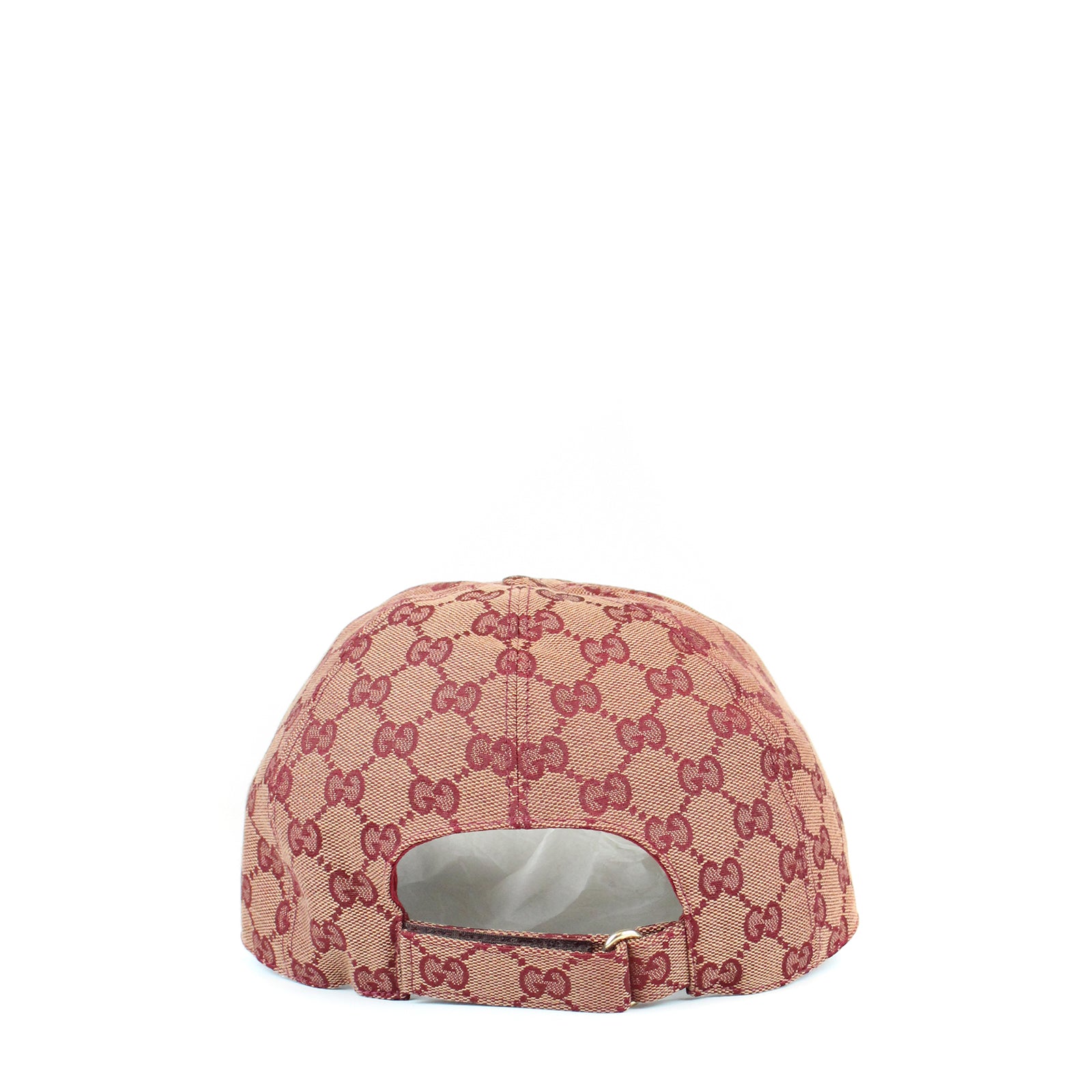 GUCCI - Casquette en toile bordeaux GG